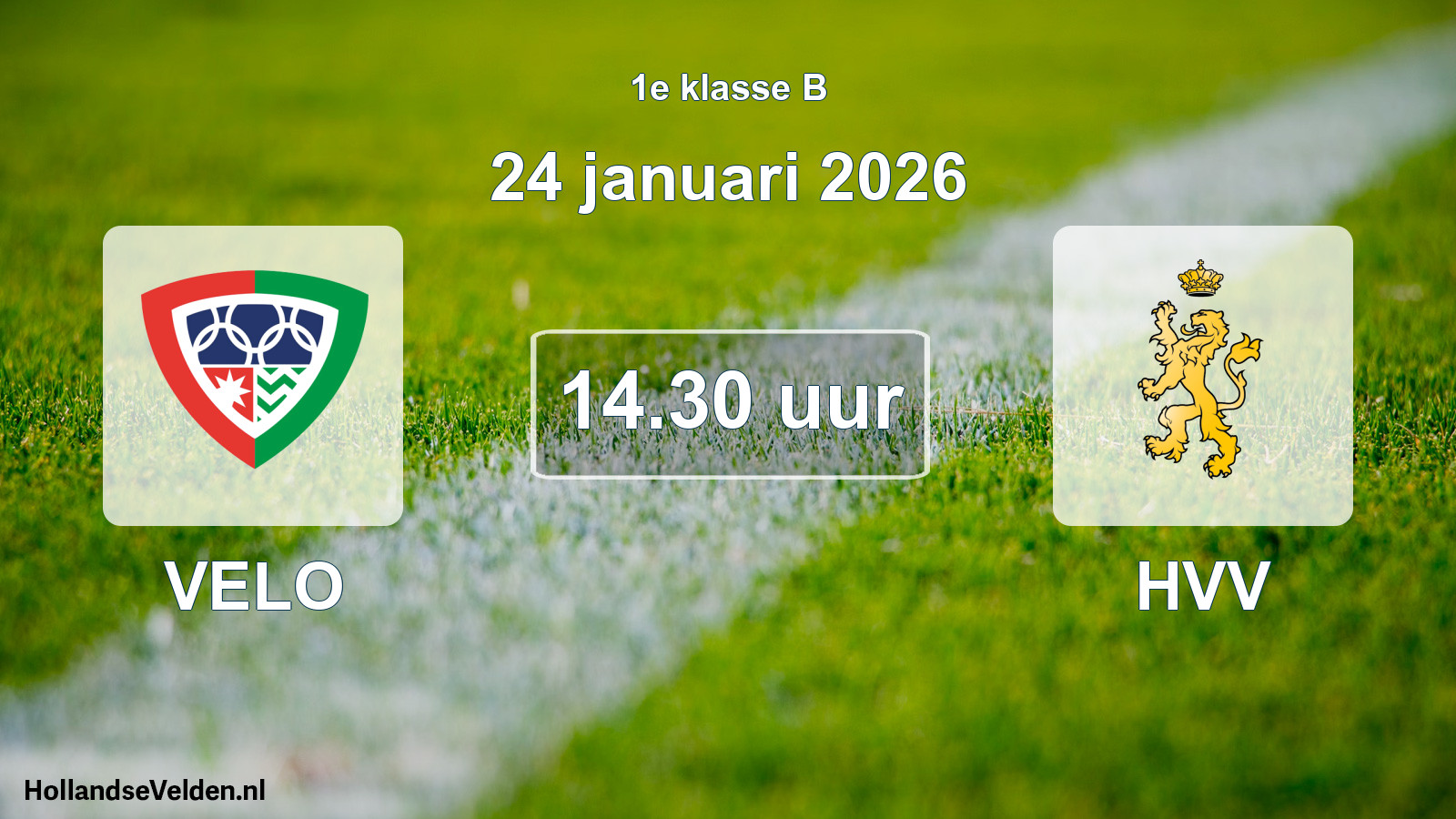 Geplande wedstrijd: VELO - HVV (24 januari 2026)