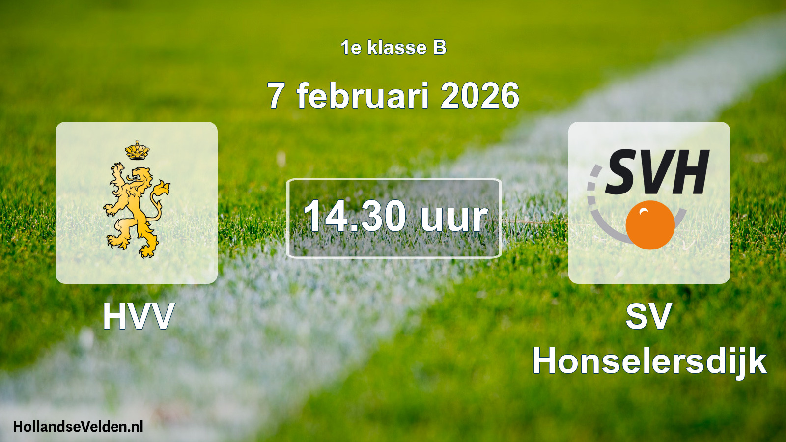 Geplande wedstrijd: HVV - SV Honselersdijk (7 februari 2026)