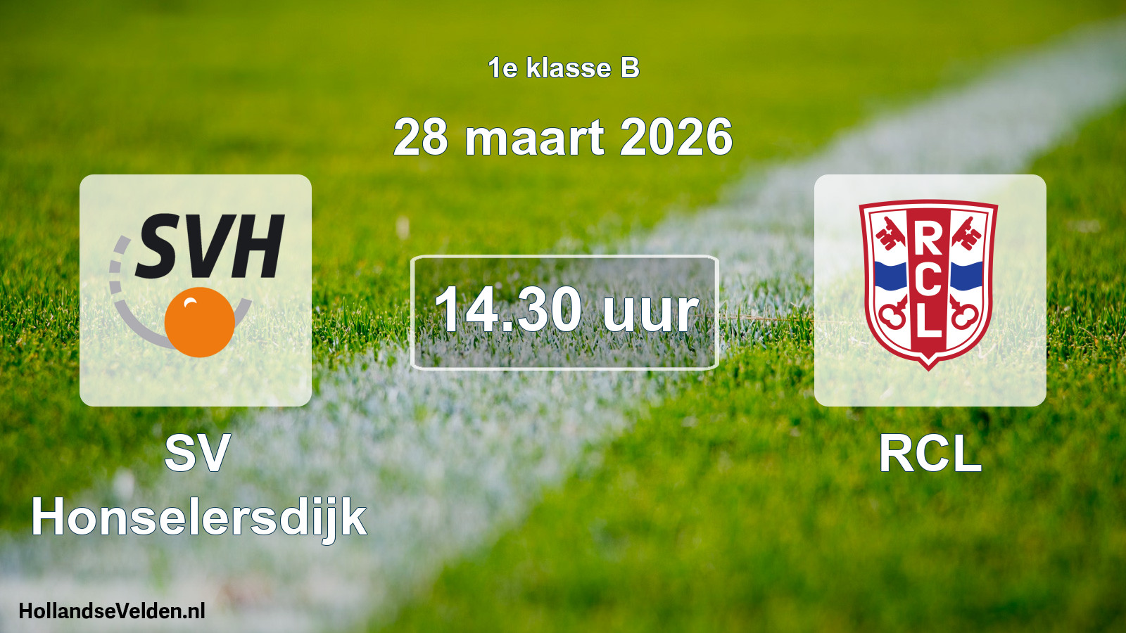 Geplande wedstrijd: SV Honselersdijk - RCL (28 maart 2026)