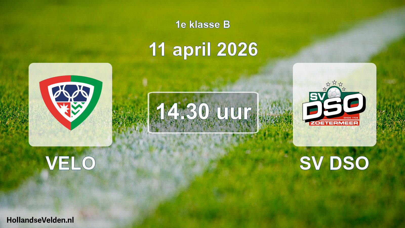 Geplande wedstrijd: VELO - SV DSO (11 april 2026)