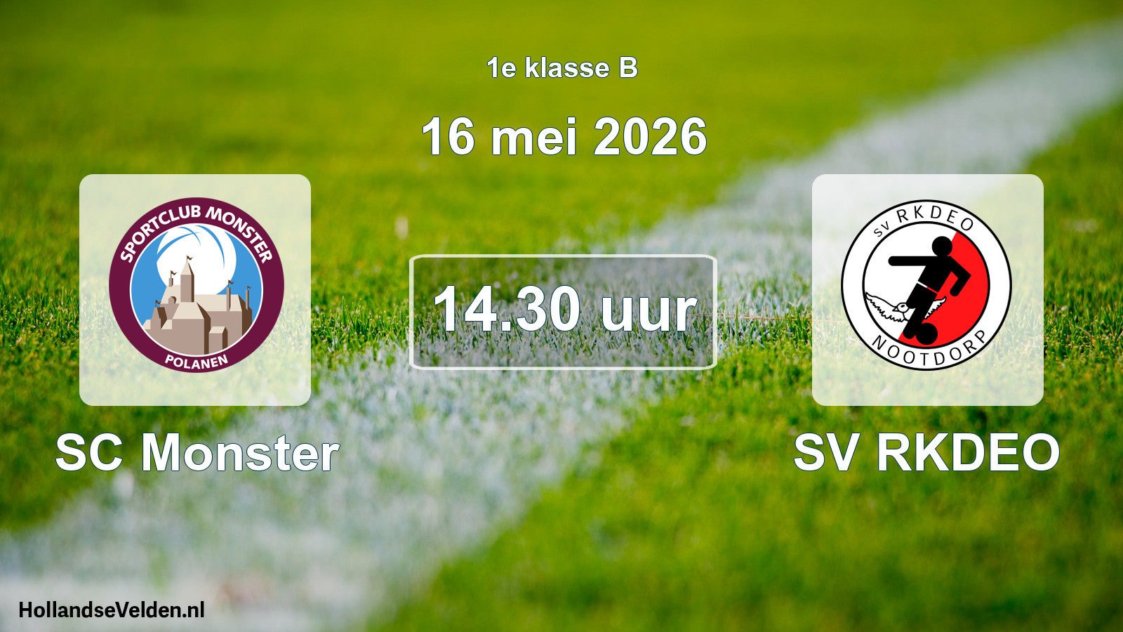 Geplande wedstrijd: SC Monster - SV RKDEO (16 mei 2026)