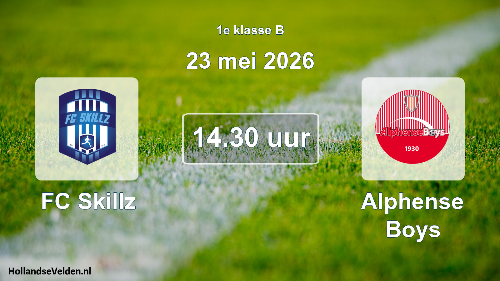 Geplande wedstrijd: FC Skillz - Alphense Boys (23 mei 2026)