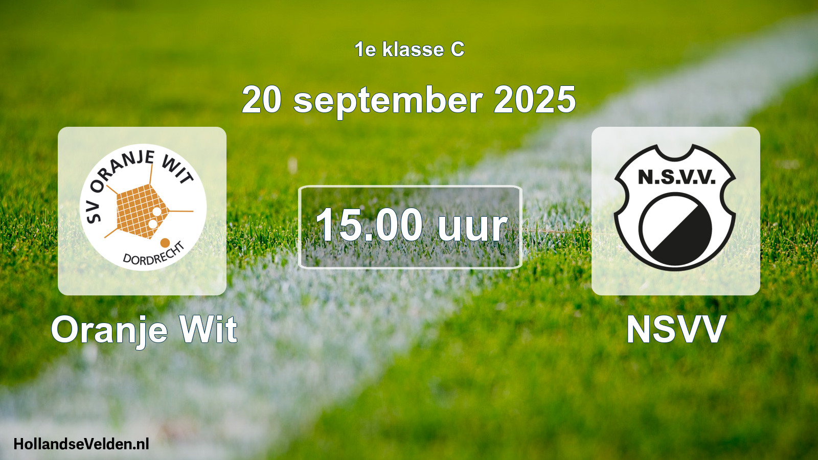 Scheduled Match: Oranje Wit - NSVV (20 September 2025)