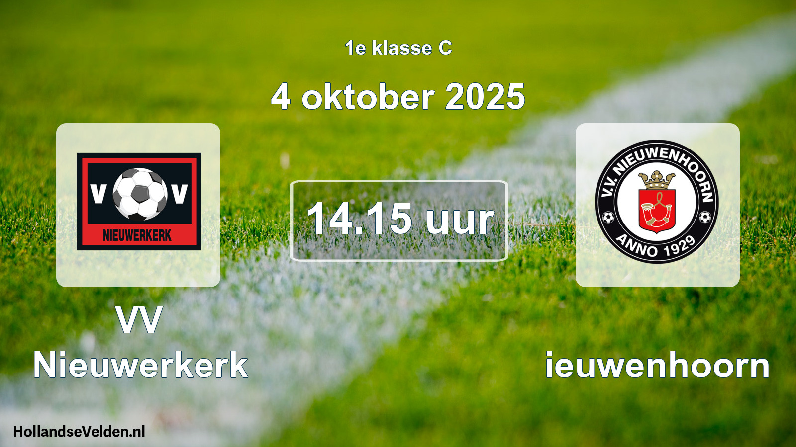 Scheduled Match: VV Nieuwerkerk - Nieuwenhoorn (4 October 2025)