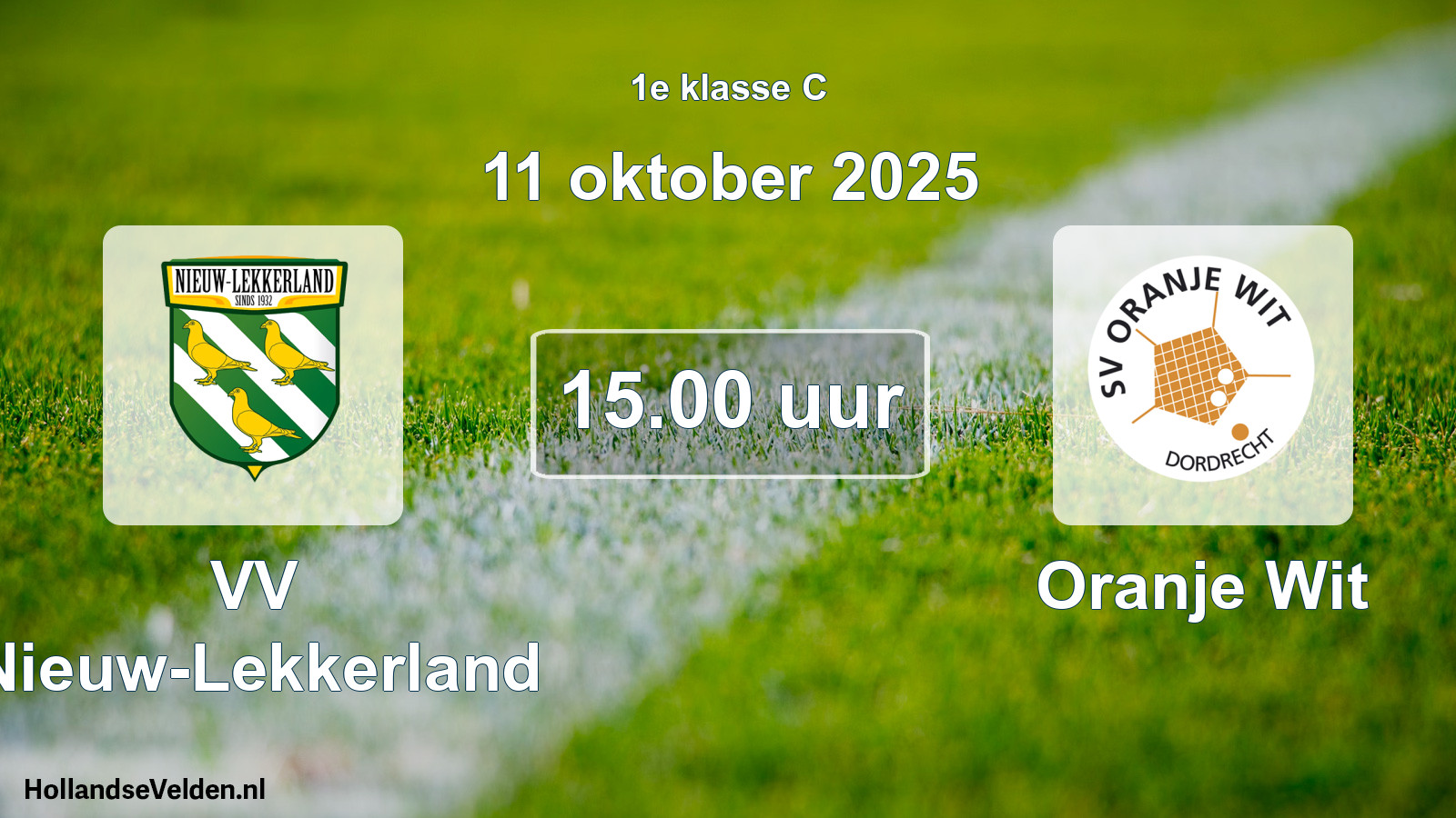 Scheduled Match: VV Nieuw-Lekkerland - Oranje Wit (11 October 2025)