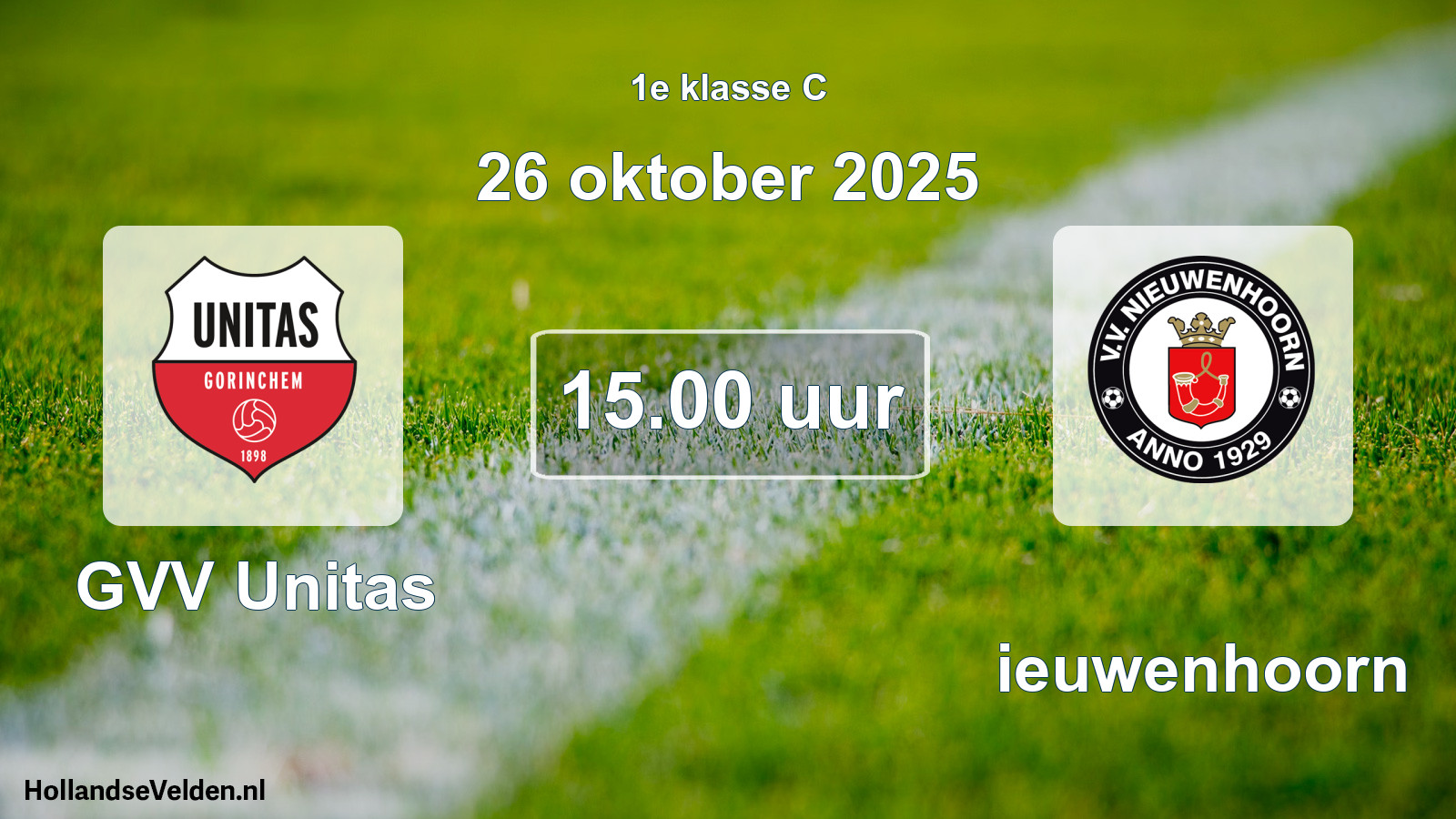 Scheduled Match: GVV Unitas - Nieuwenhoorn (26 October 2025)