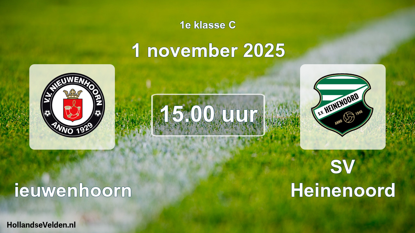 Scheduled Match: Nieuwenhoorn - SV Heinenoord (1 November 2025)
