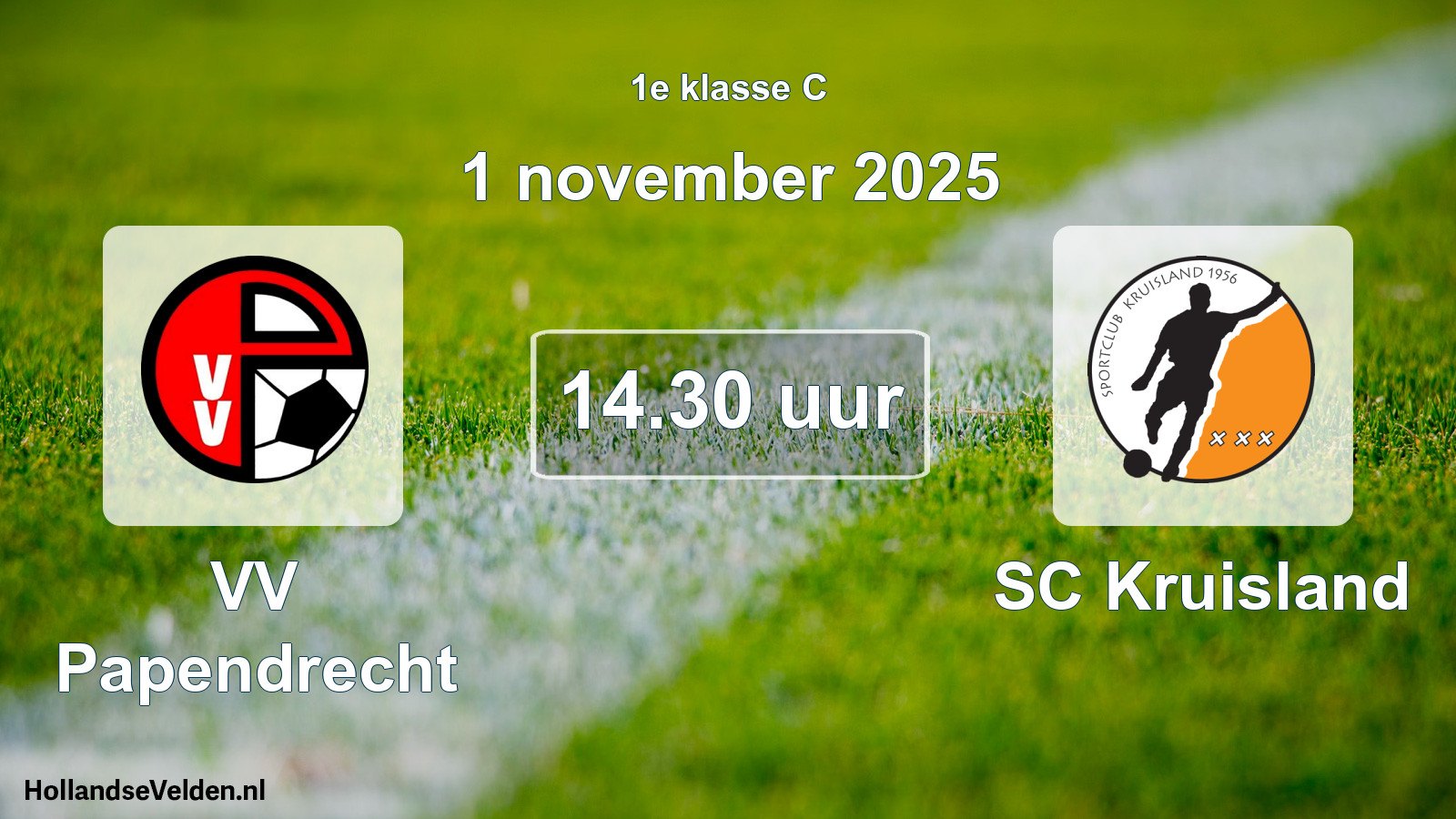 Scheduled Match: VV Papendrecht - SC Kruisland (1 November 2025)