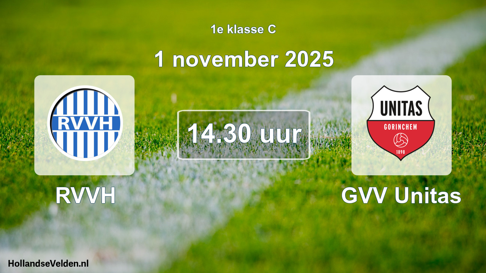Geplande wedstrijd: RVVH - GVV Unitas (1 november 2025)