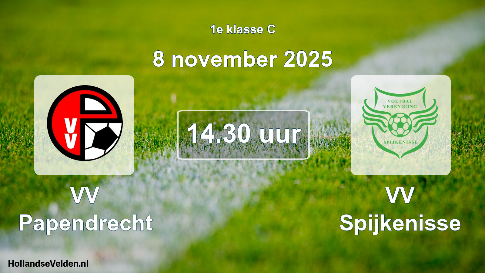 Geplande wedstrijd: VV Papendrecht - VV Spijkenisse (8 november 2025)