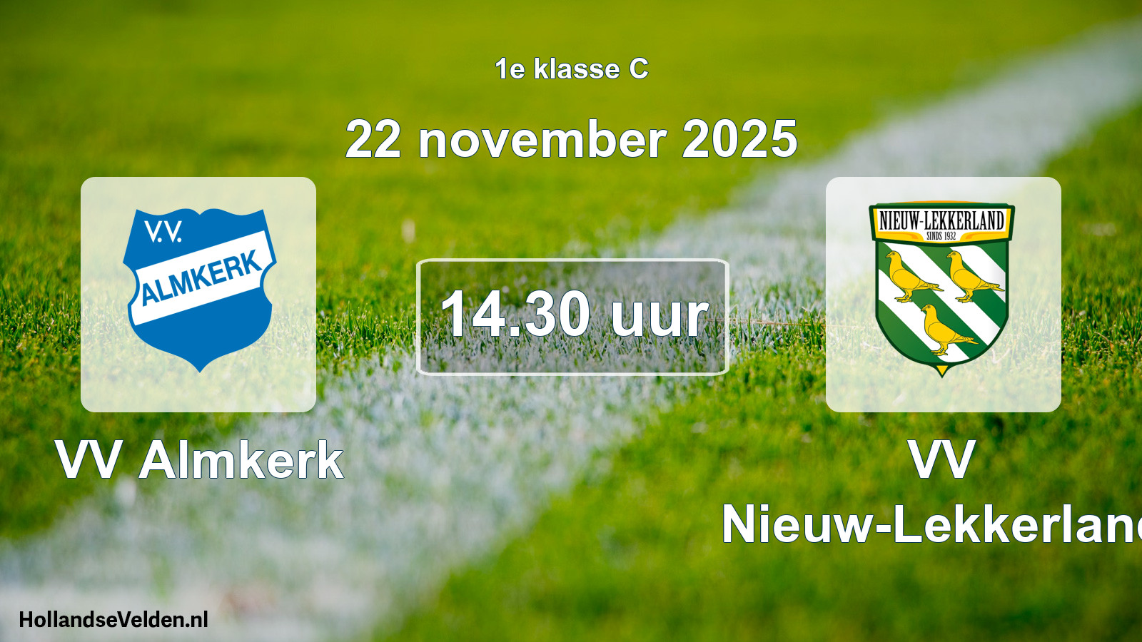 Scheduled Match: VV Almkerk - VV Nieuw-Lekkerland (22 November 2025)