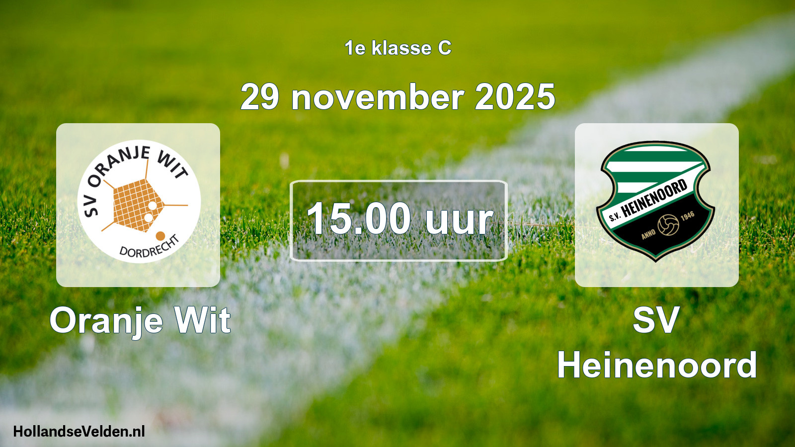 Scheduled Match: Oranje Wit - SV Heinenoord (29 November 2025)