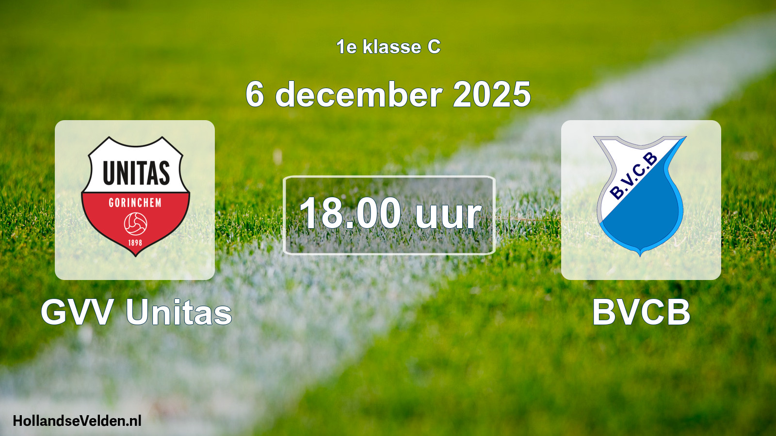 Scheduled Match: GVV Unitas - BVCB (6 December 2025)