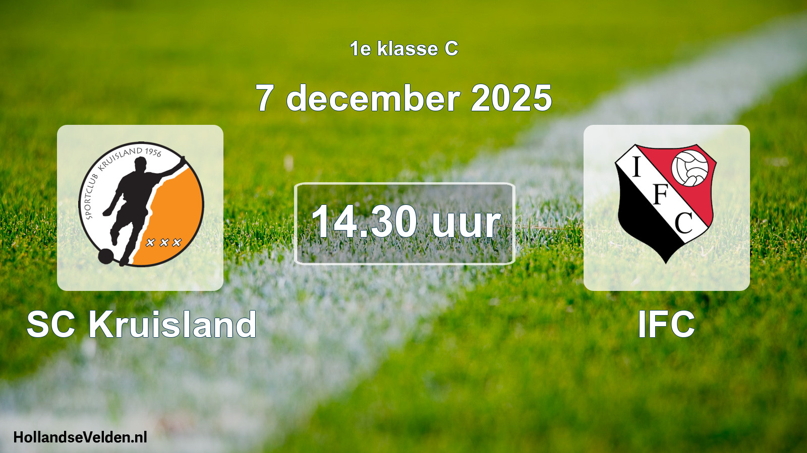 Scheduled Match: SC Kruisland - IFC (7 December 2025)