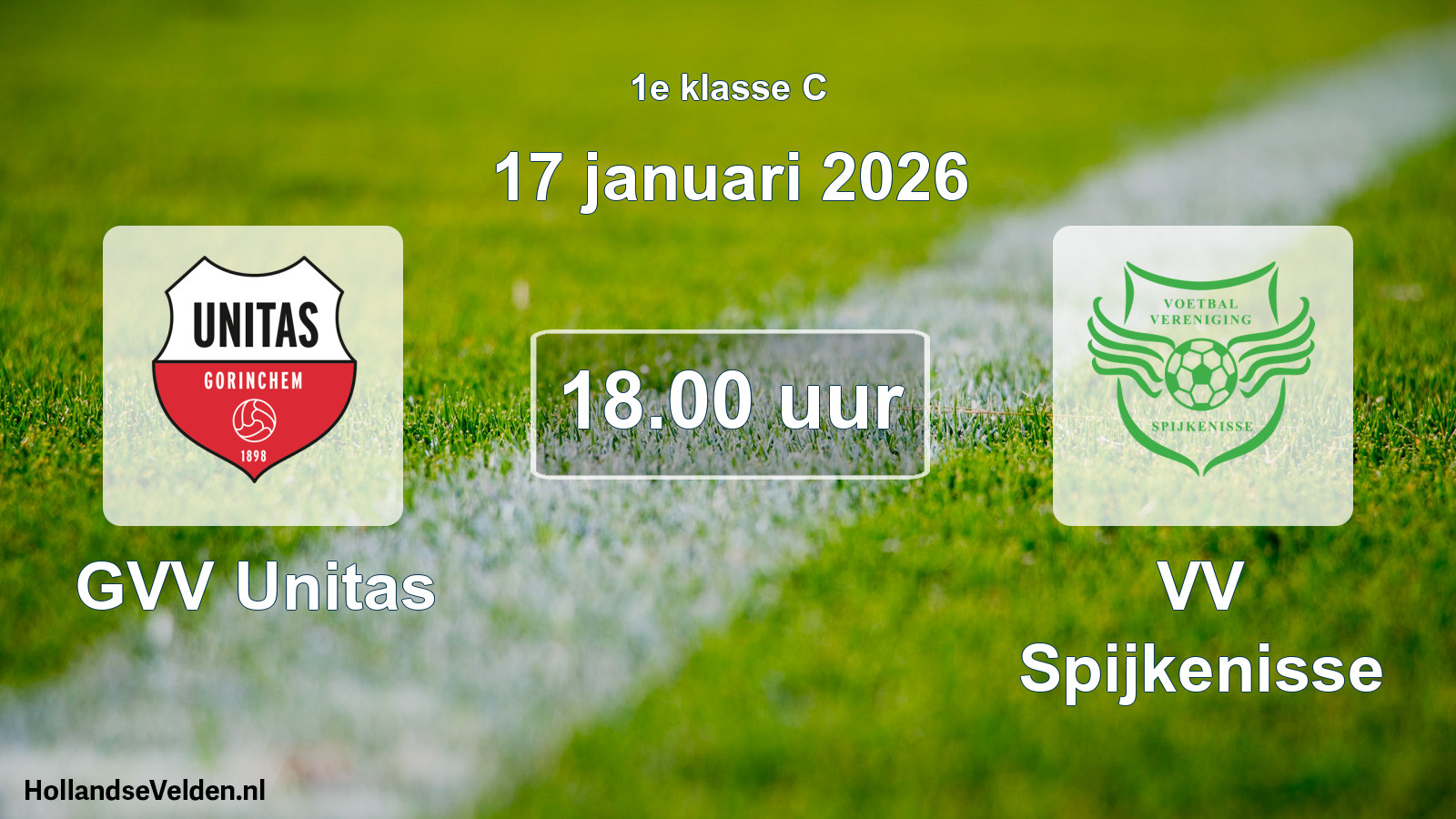 Scheduled Match: GVV Unitas - VV Spijkenisse (17 January 2026)