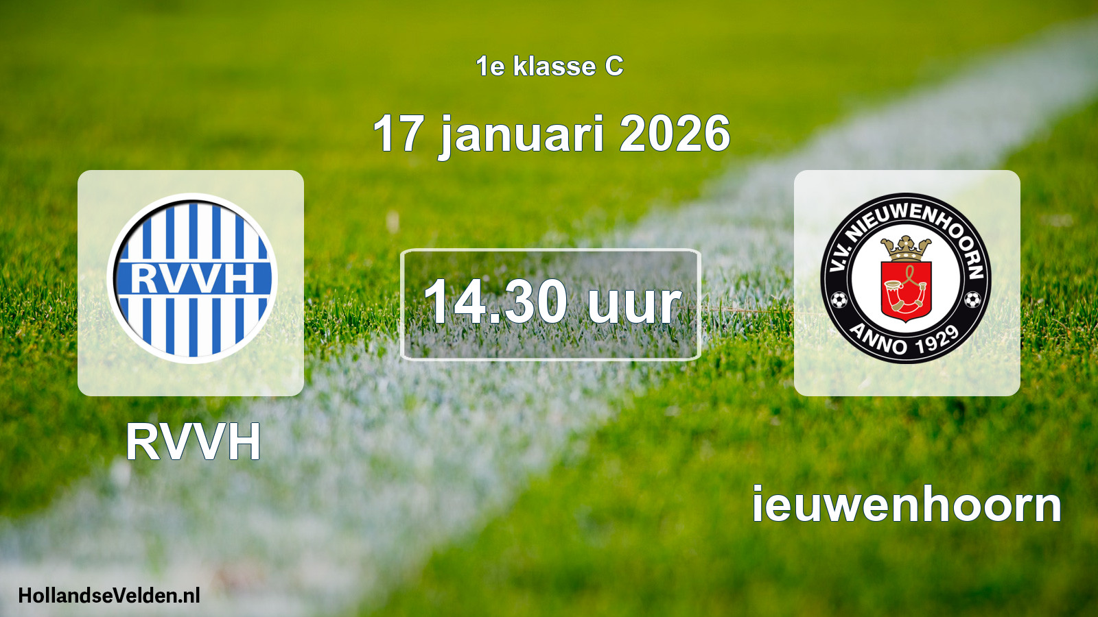 Scheduled Match: RVVH - Nieuwenhoorn (17 January 2026)