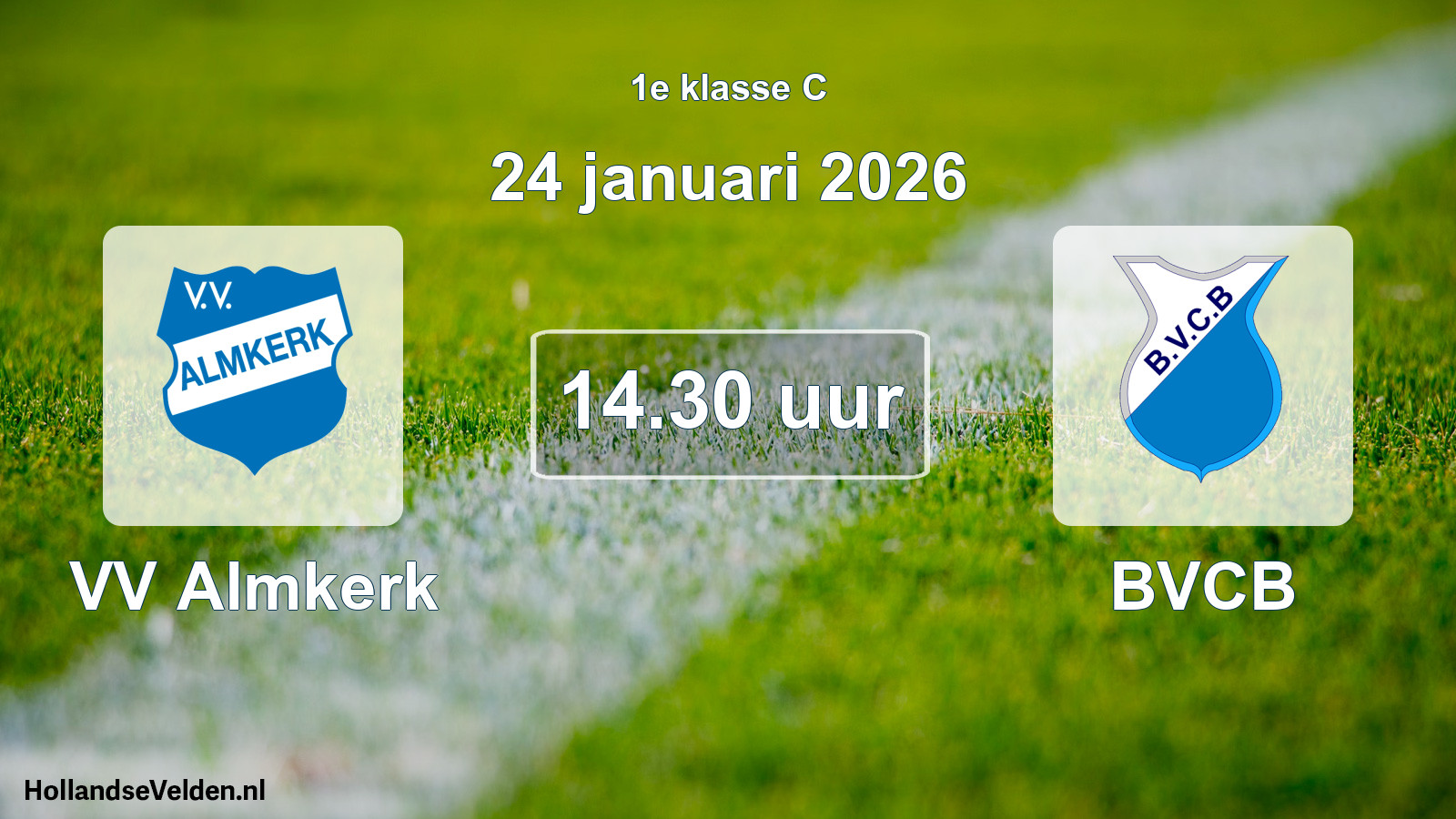 Scheduled Match: VV Almkerk - BVCB (24 January 2026)