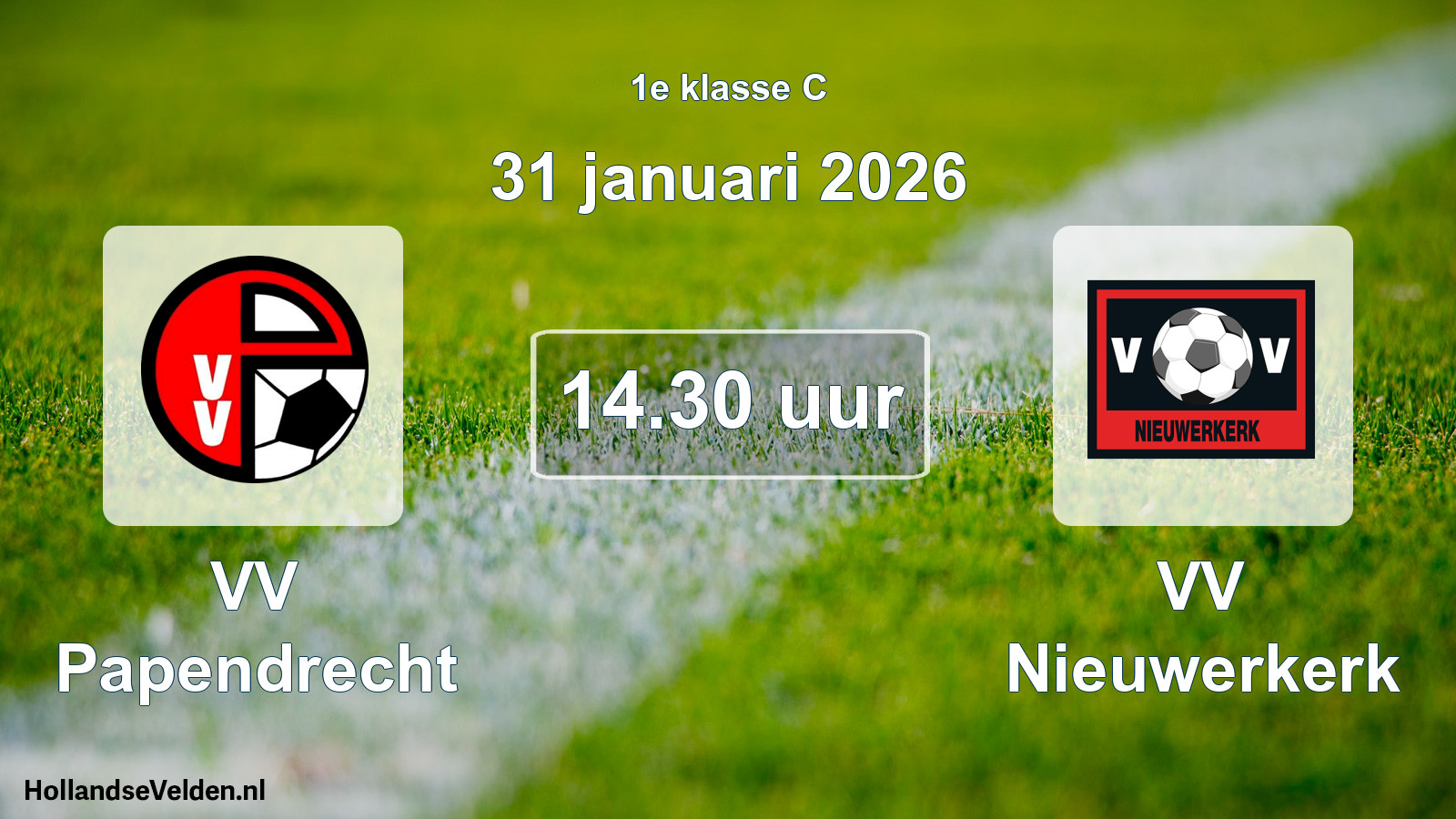 Scheduled Match: VV Papendrecht - VV Nieuwerkerk (31 January 2026)