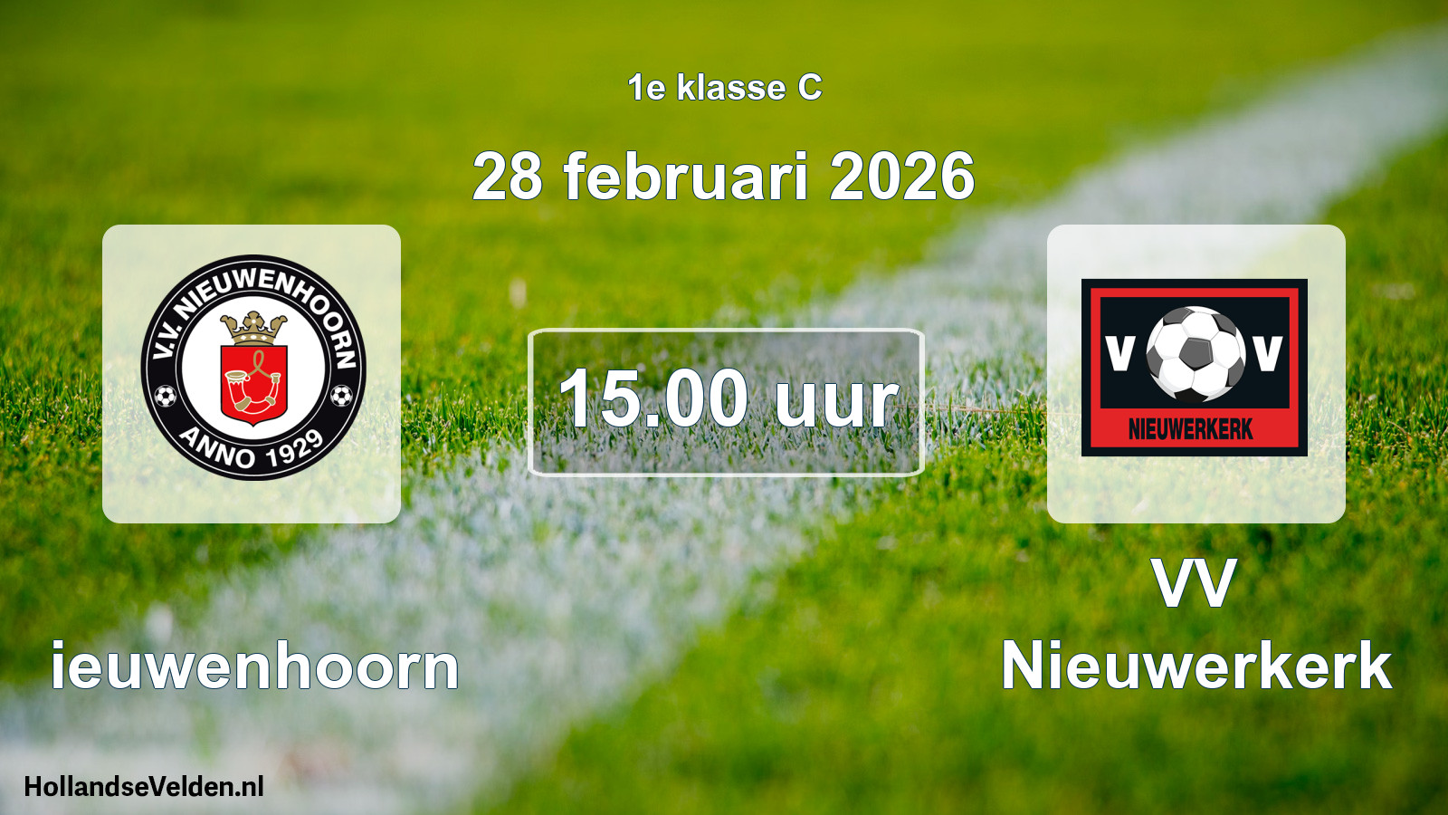 Scheduled Match: Nieuwenhoorn - VV Nieuwerkerk (28 February 2026)