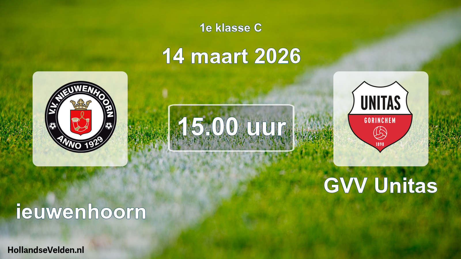 Scheduled Match: Nieuwenhoorn - GVV Unitas (14 March 2026)