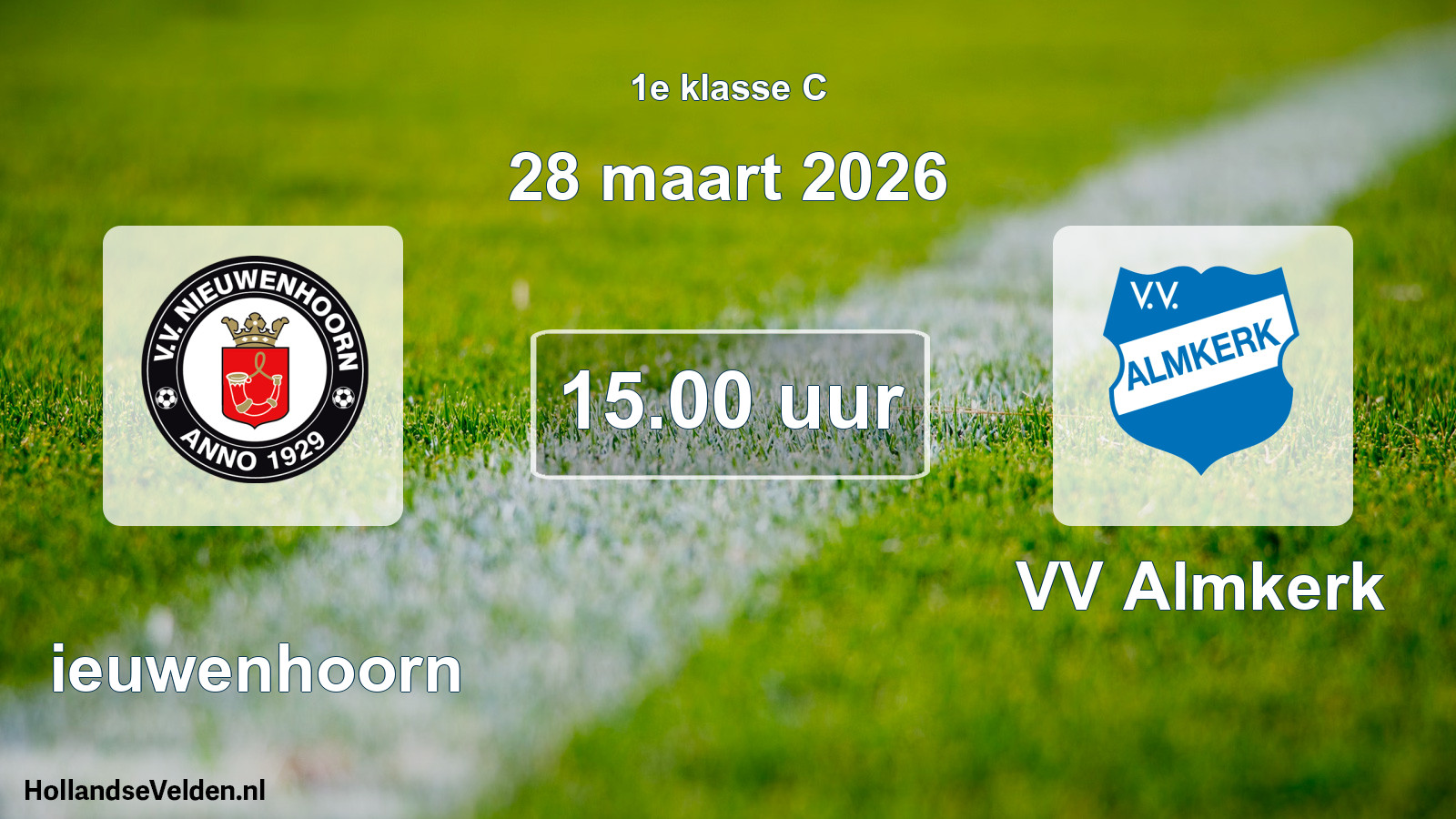 Scheduled Match: Nieuwenhoorn - VV Almkerk (28 March 2026)