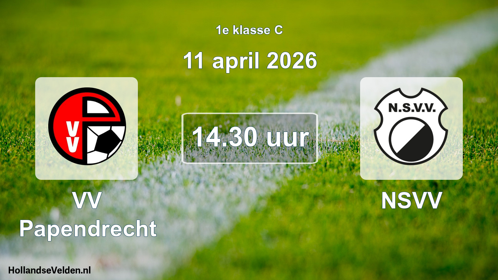Geplande wedstrijd: VV Papendrecht - NSVV (11 april 2026)