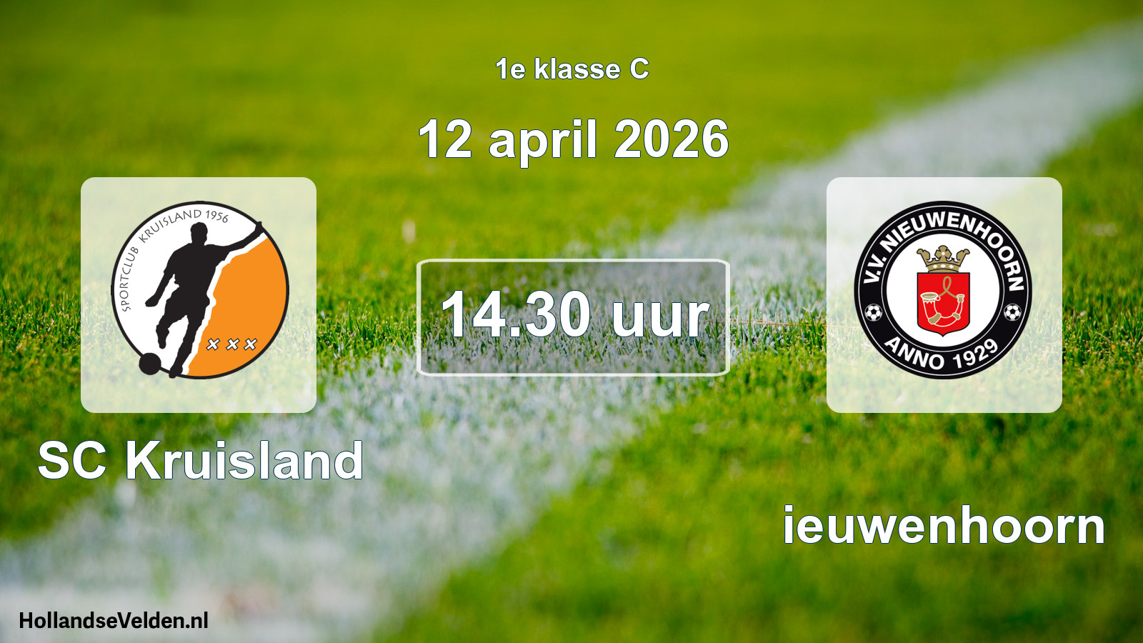 Scheduled Match: SC Kruisland - Nieuwenhoorn (12 April 2026)