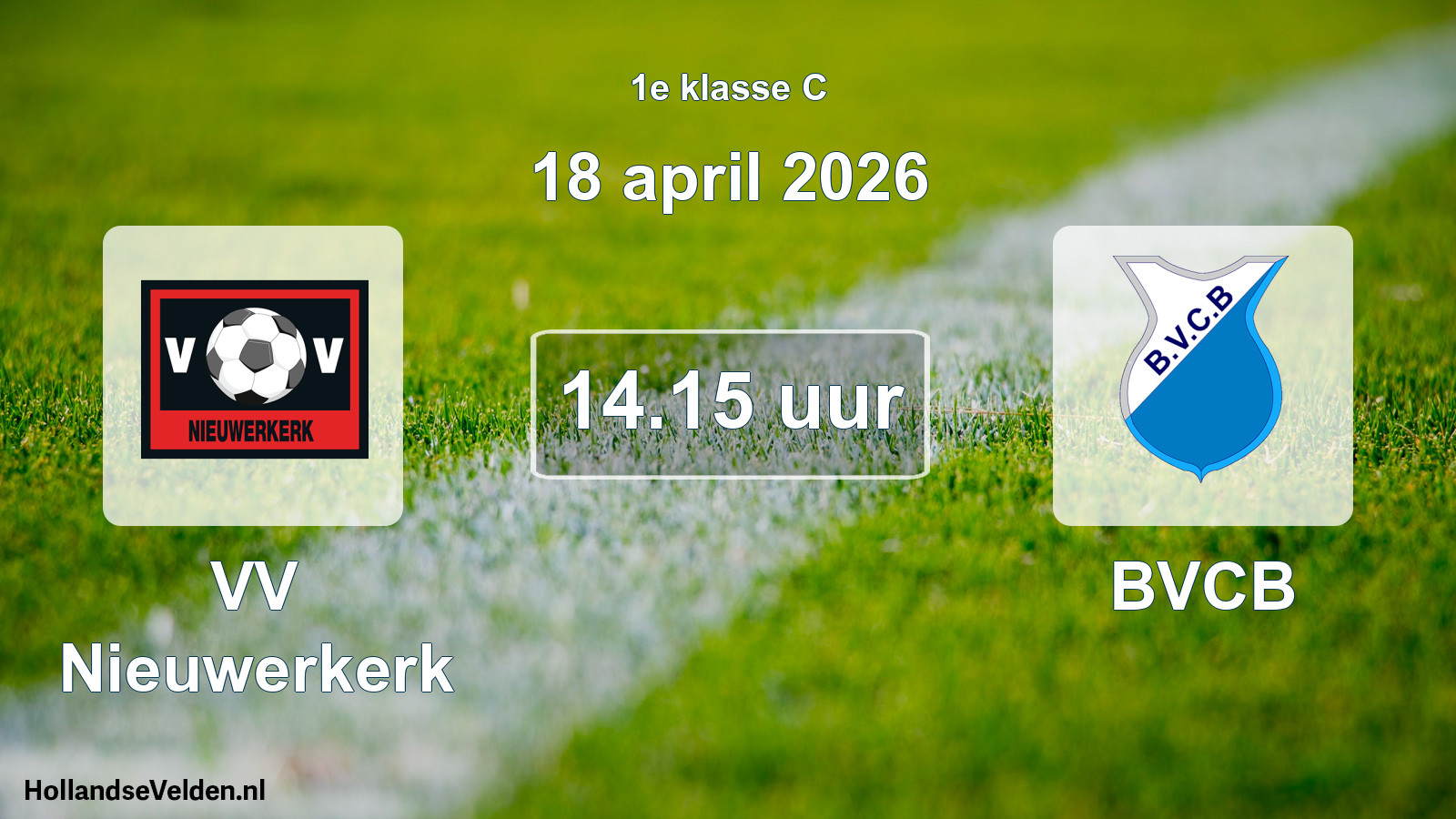 Scheduled Match: VV Nieuwerkerk - BVCB (18 April 2026)