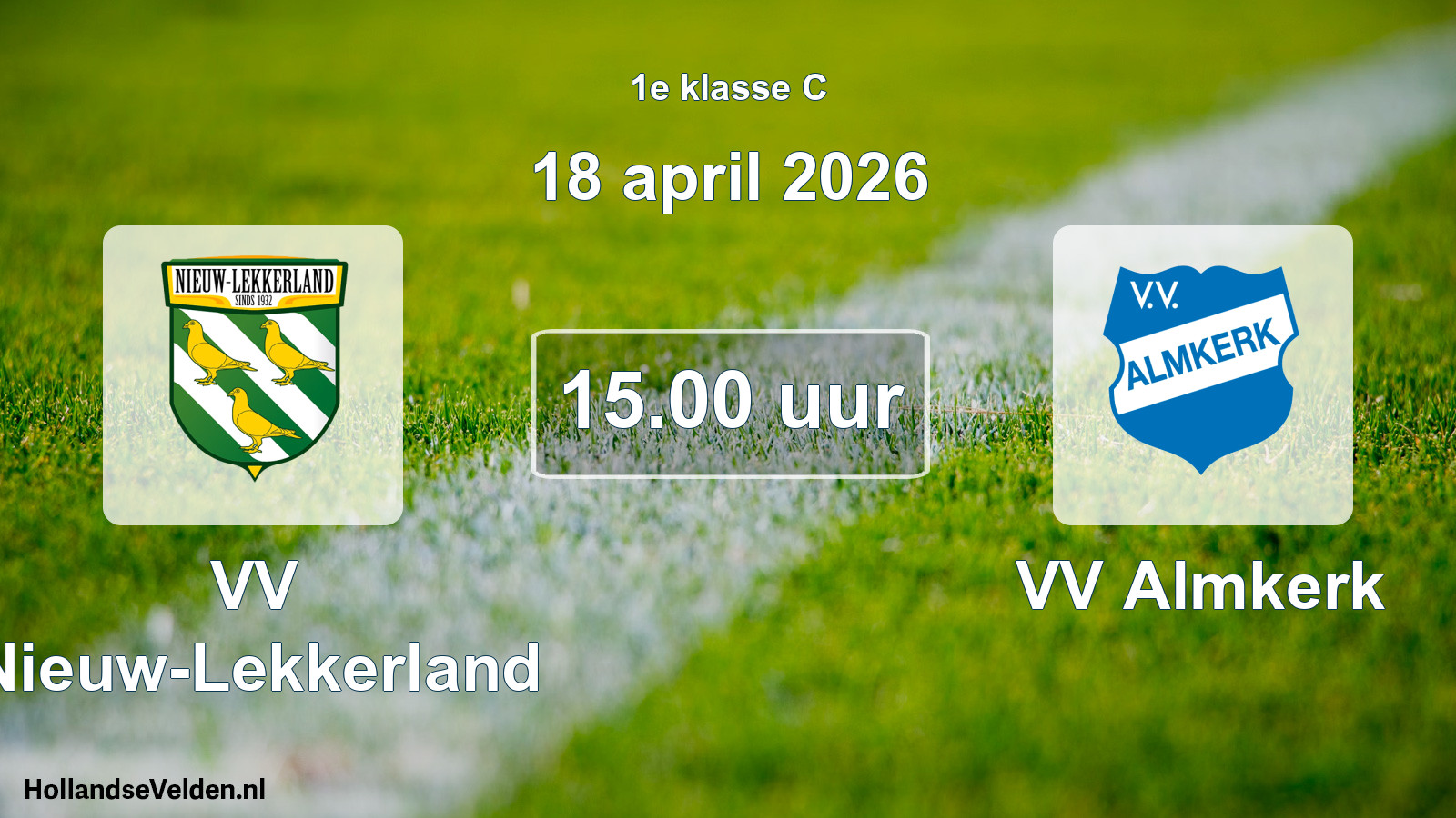 Scheduled Match: VV Nieuw-Lekkerland - VV Almkerk (18 April 2026)