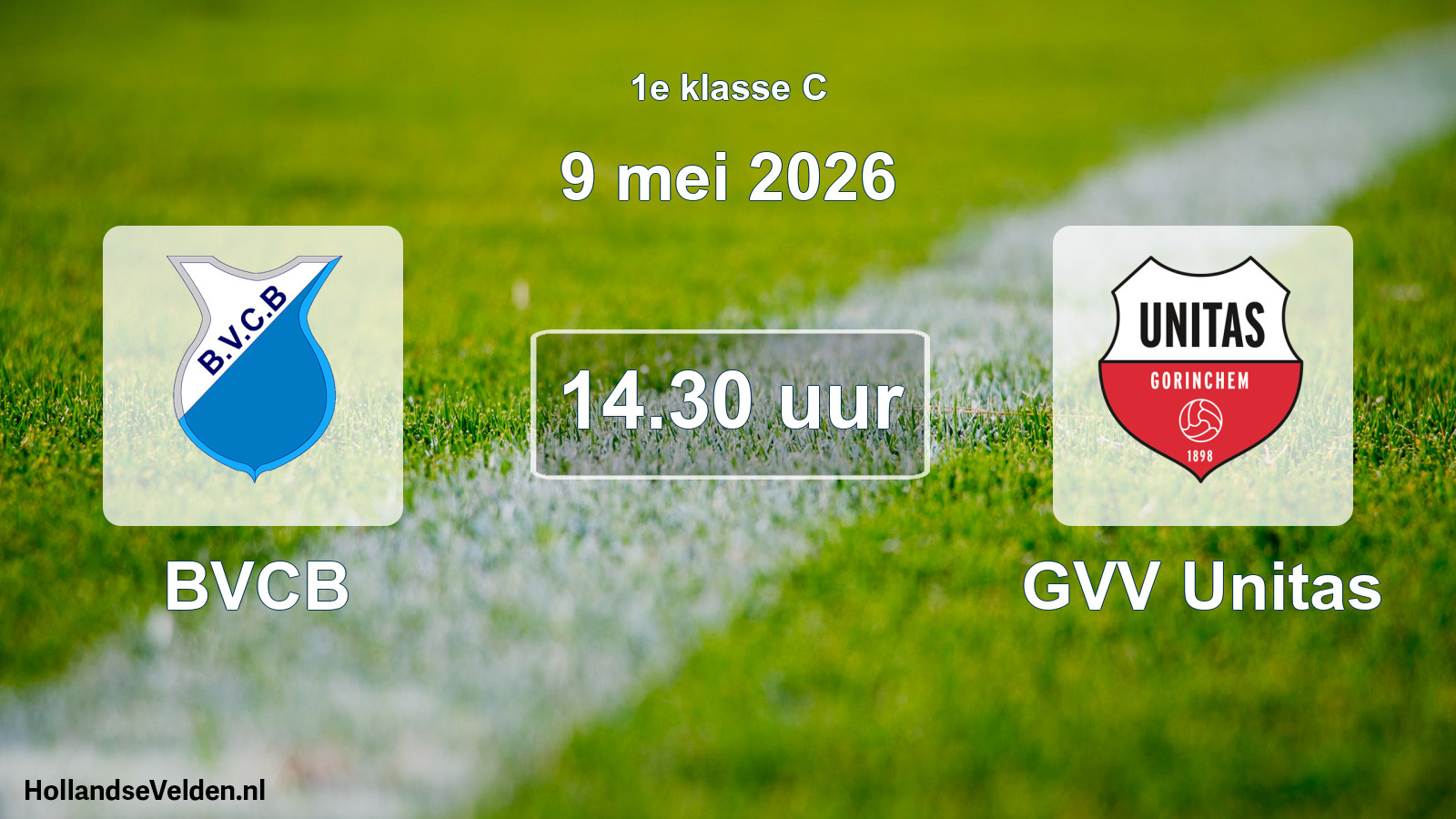 Geplande wedstrijd: BVCB - GVV Unitas (9 mei 2026)