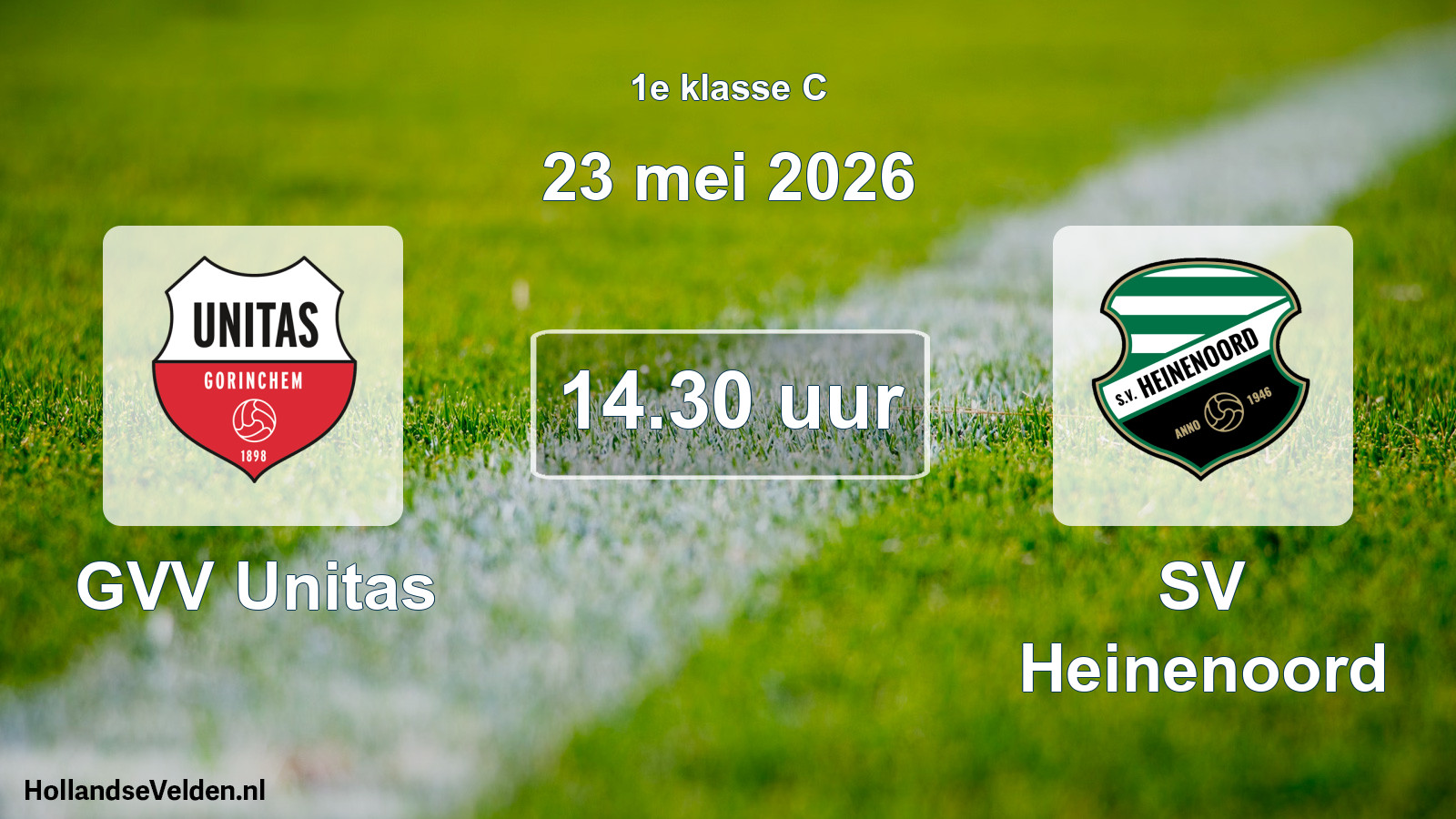 Scheduled Match: GVV Unitas - SV Heinenoord (23 May 2026)