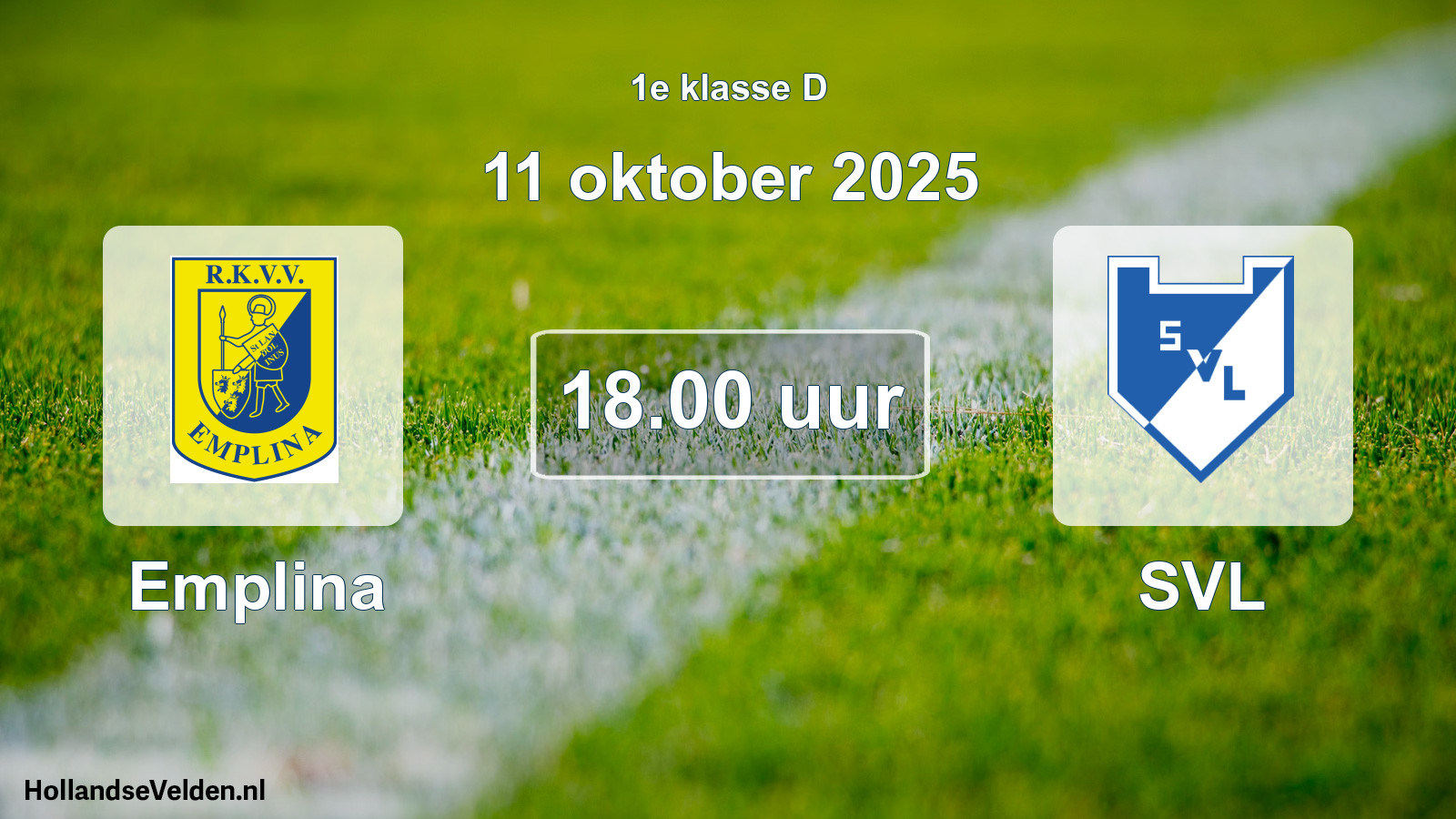 Geplande wedstrijd: Emplina - SVL (11 oktober 2025)