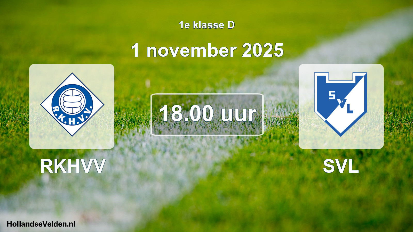 Geplande wedstrijd: RKHVV - SVL (1 november 2025)