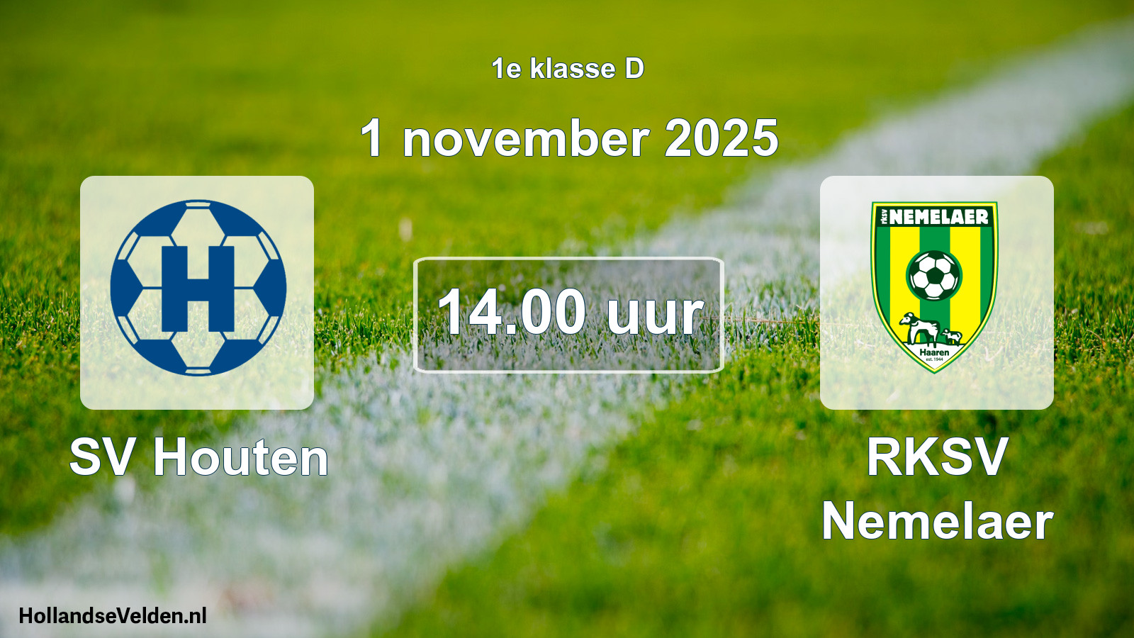 Geplande wedstrijd: SV Houten - RKSV Nemelaer (1 november 2025)