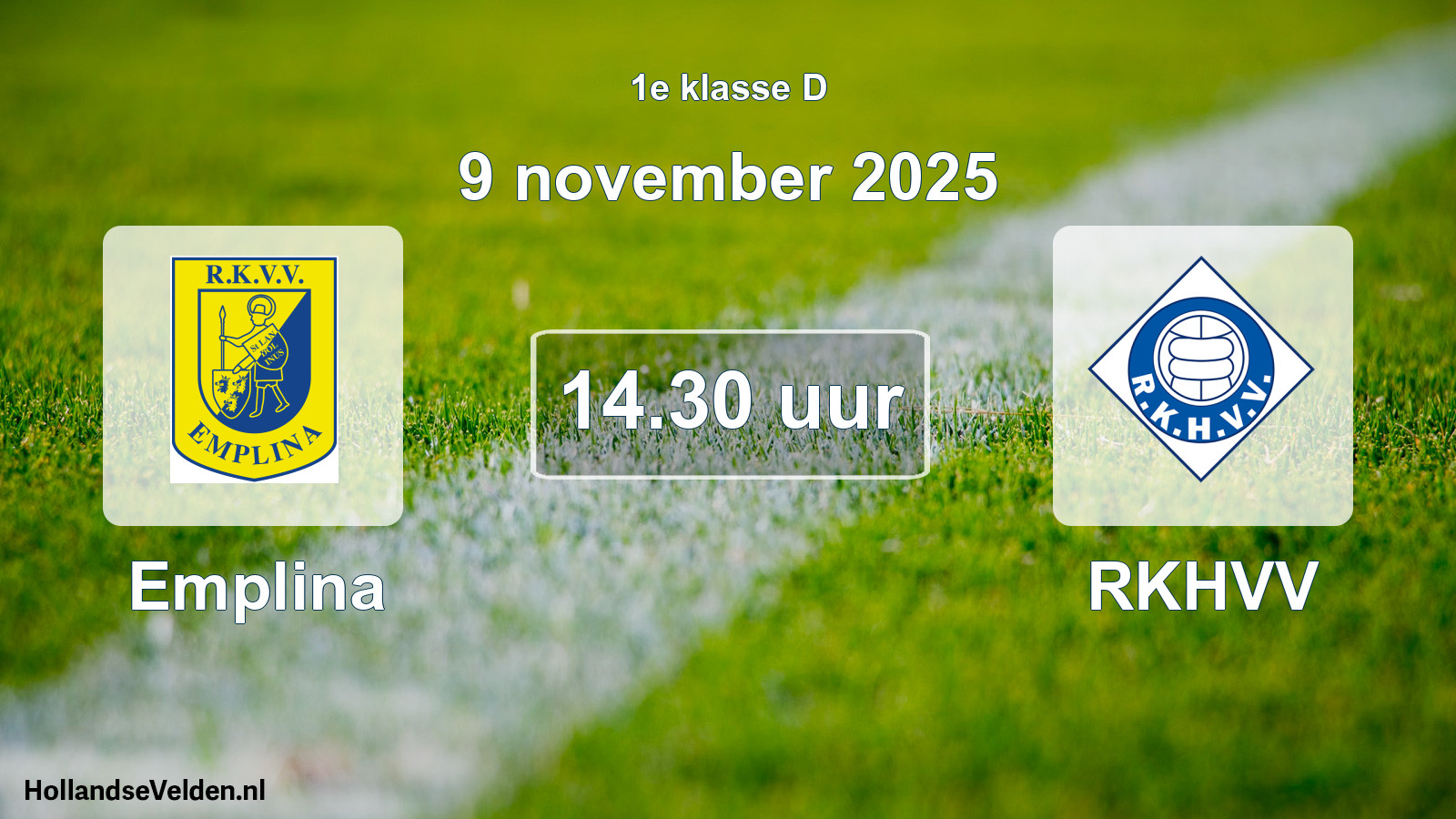 Geplande wedstrijd: Emplina - RKHVV (9 november 2025)