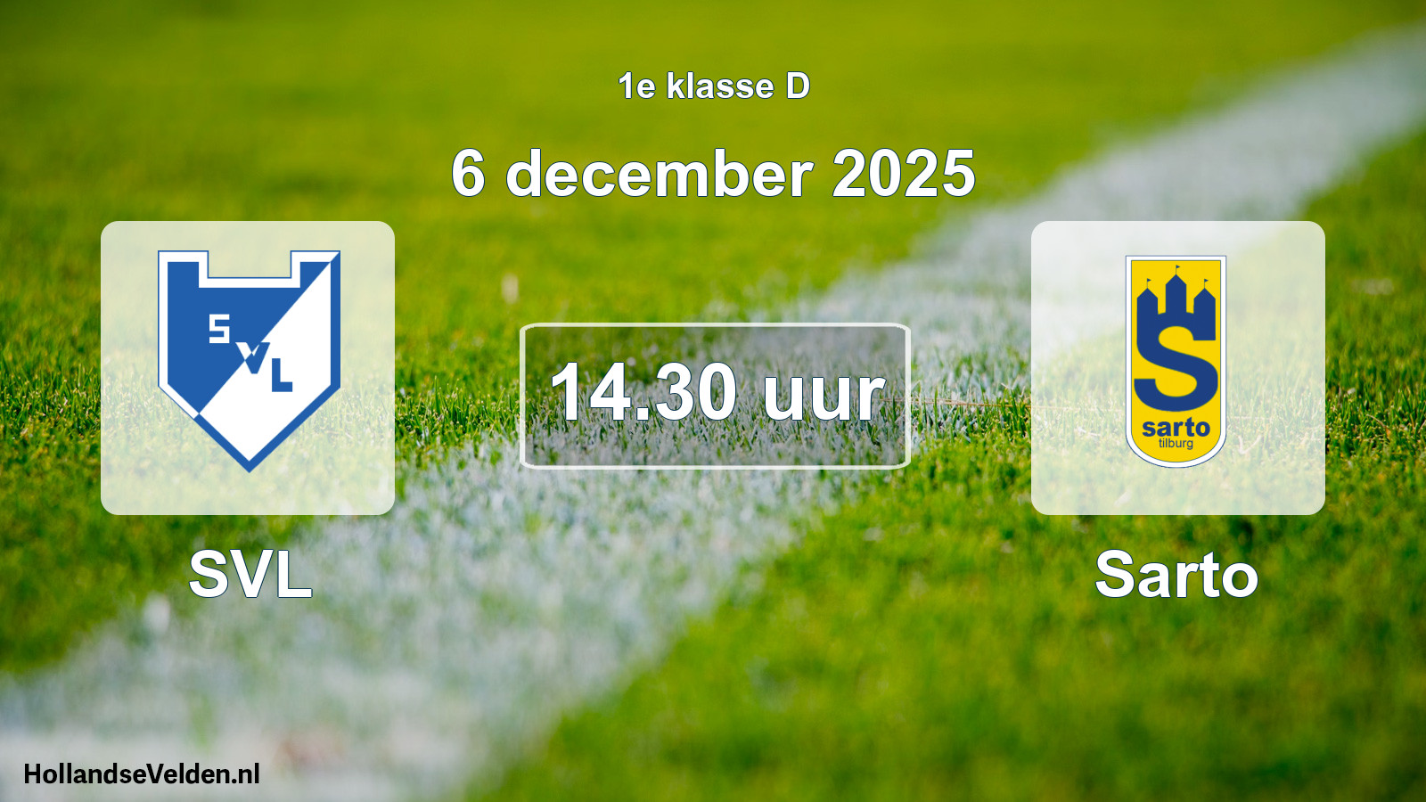 Geplande wedstrijd: SVL - Sarto (6 december 2025)