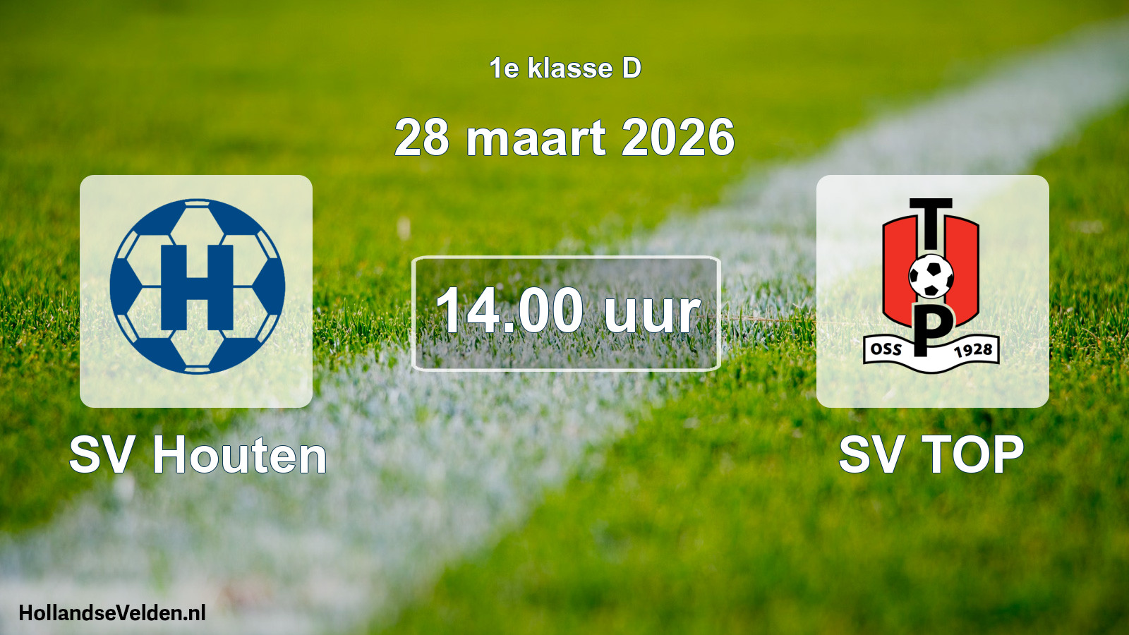 Geplande wedstrijd: SV Houten - SV TOP (28 maart 2026)