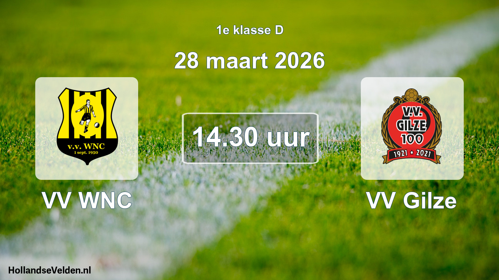 Scheduled Match: VV WNC - VV Gilze (28 March 2026)
