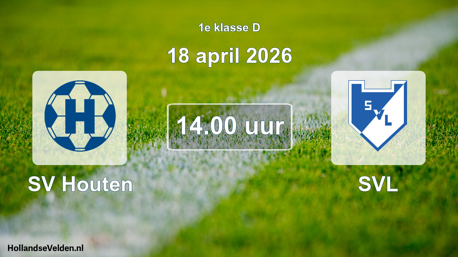 Geplande wedstrijd: SV Houten - SVL (18 april 2026)