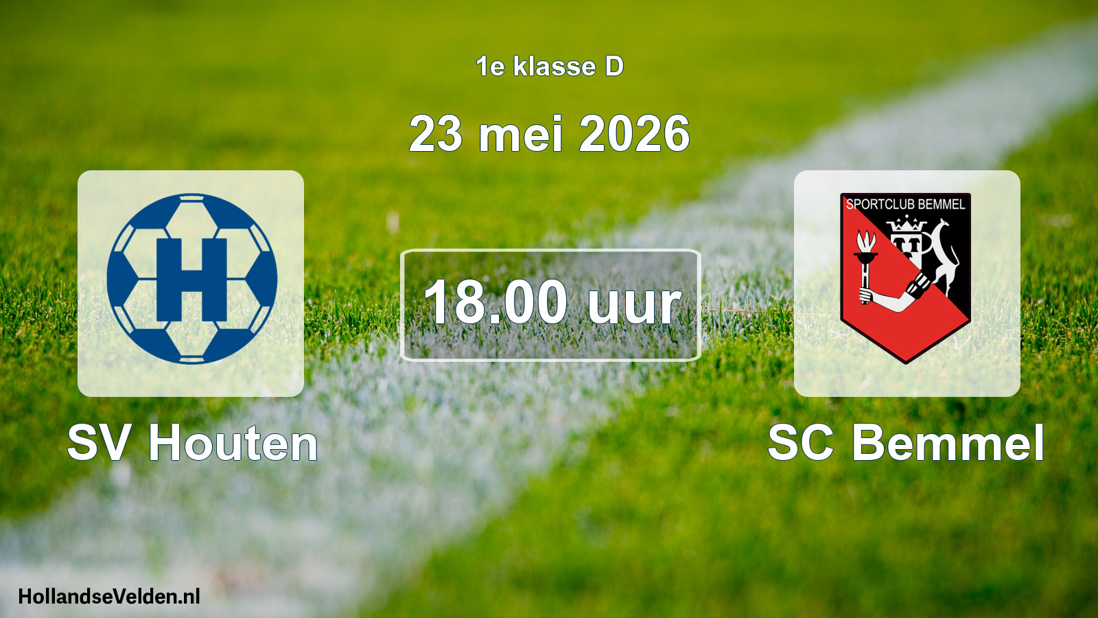 Geplande wedstrijd: SV Houten - SC Bemmel (23 mei 2026)