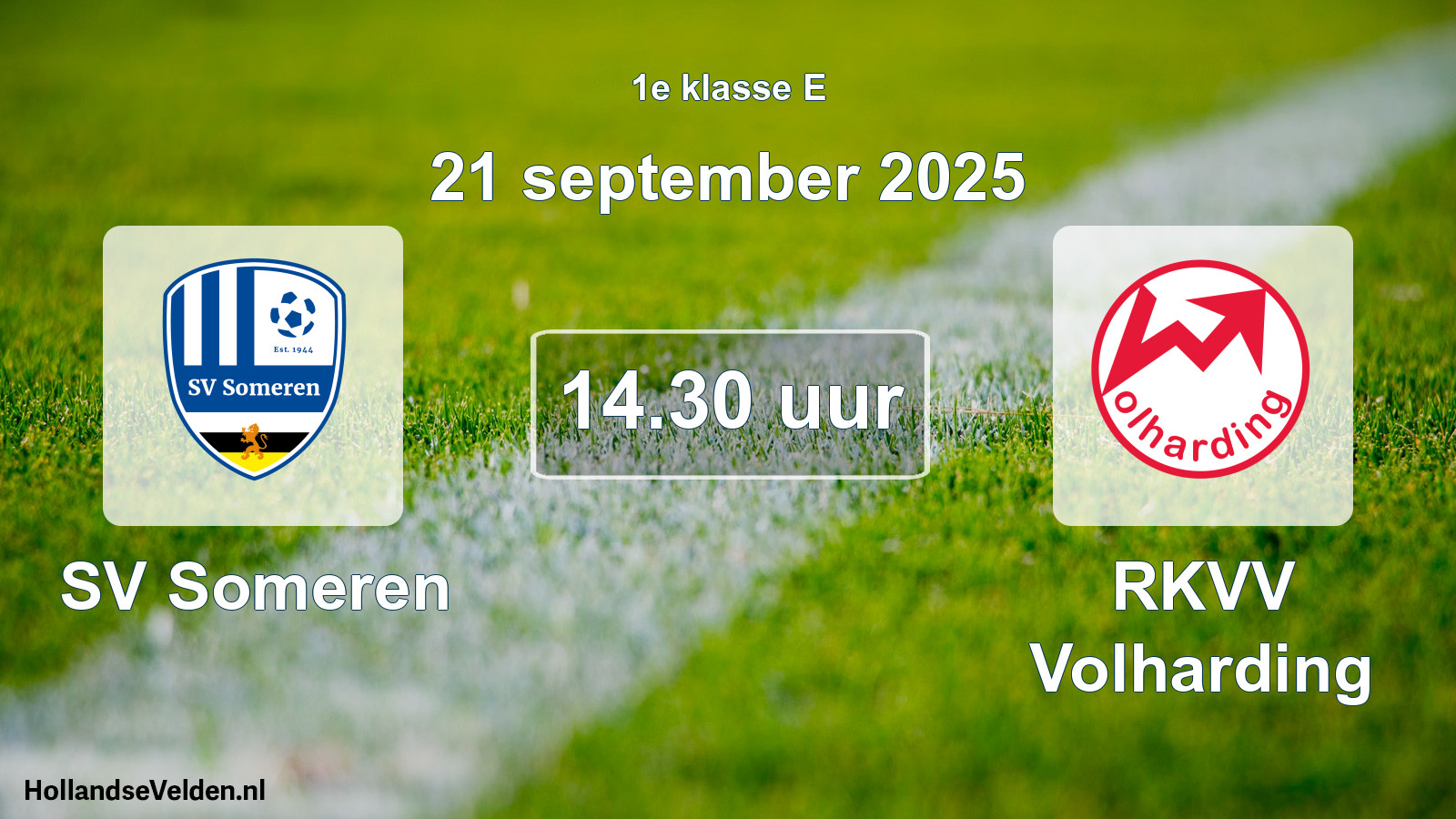 Scheduled Match: SV Someren - RKVV Volharding (21 September 2025)