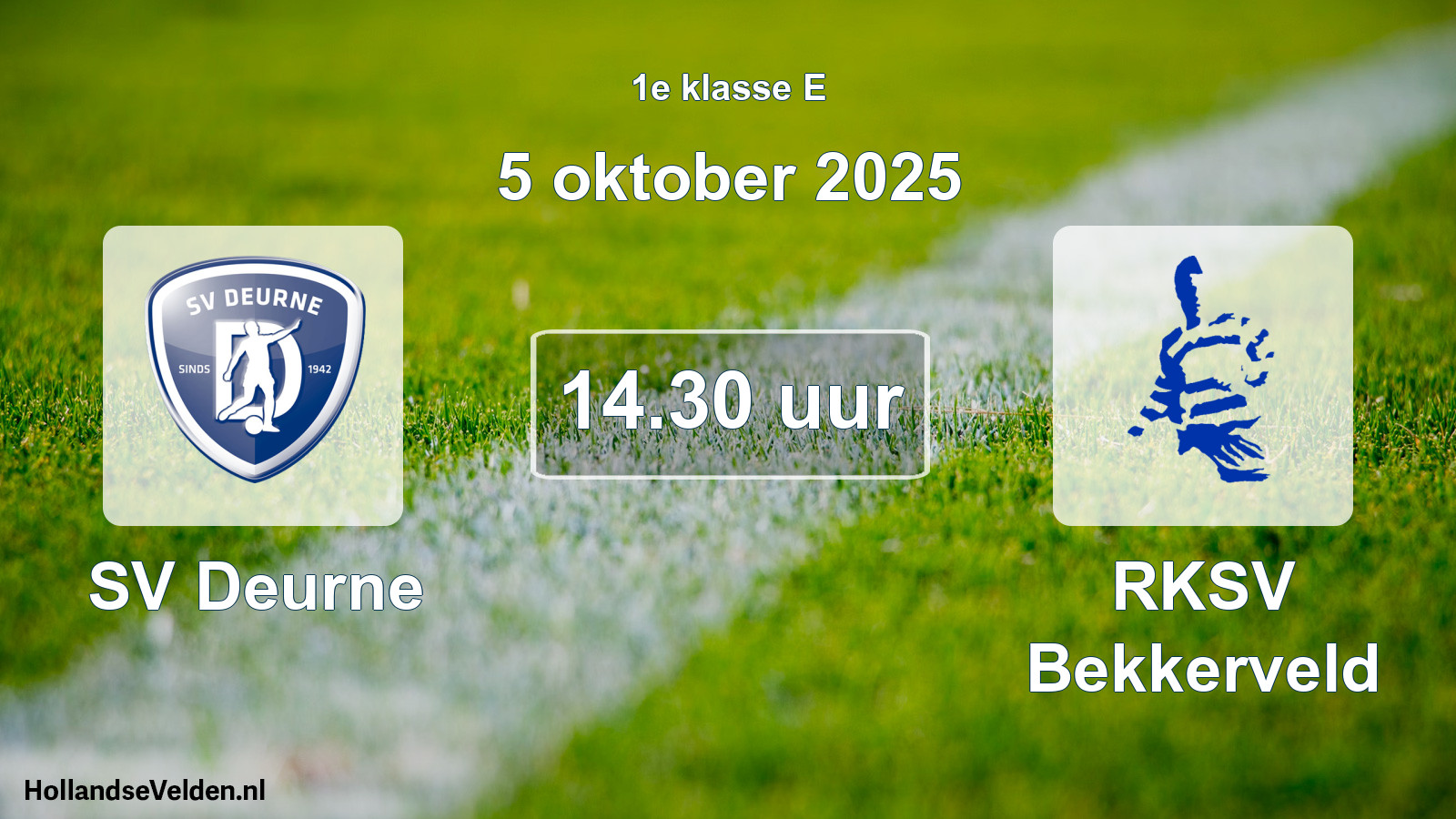 Scheduled Match: SV Deurne - RKSV Bekkerveld (5 October 2025)