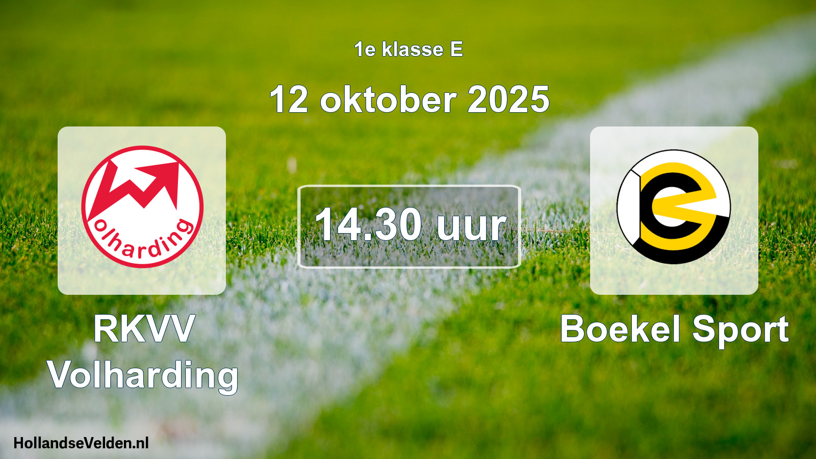 Geplande wedstrijd: RKVV Volharding - Boekel Sport (12 oktober 2025)
