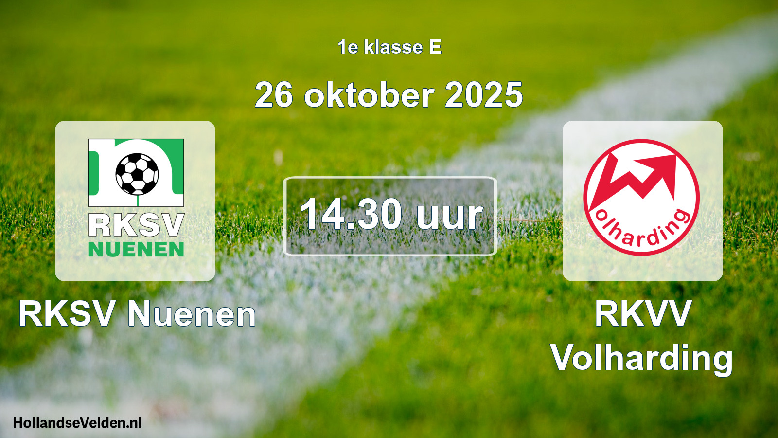 Scheduled Match: RKSV Nuenen - RKVV Volharding (26 October 2025)