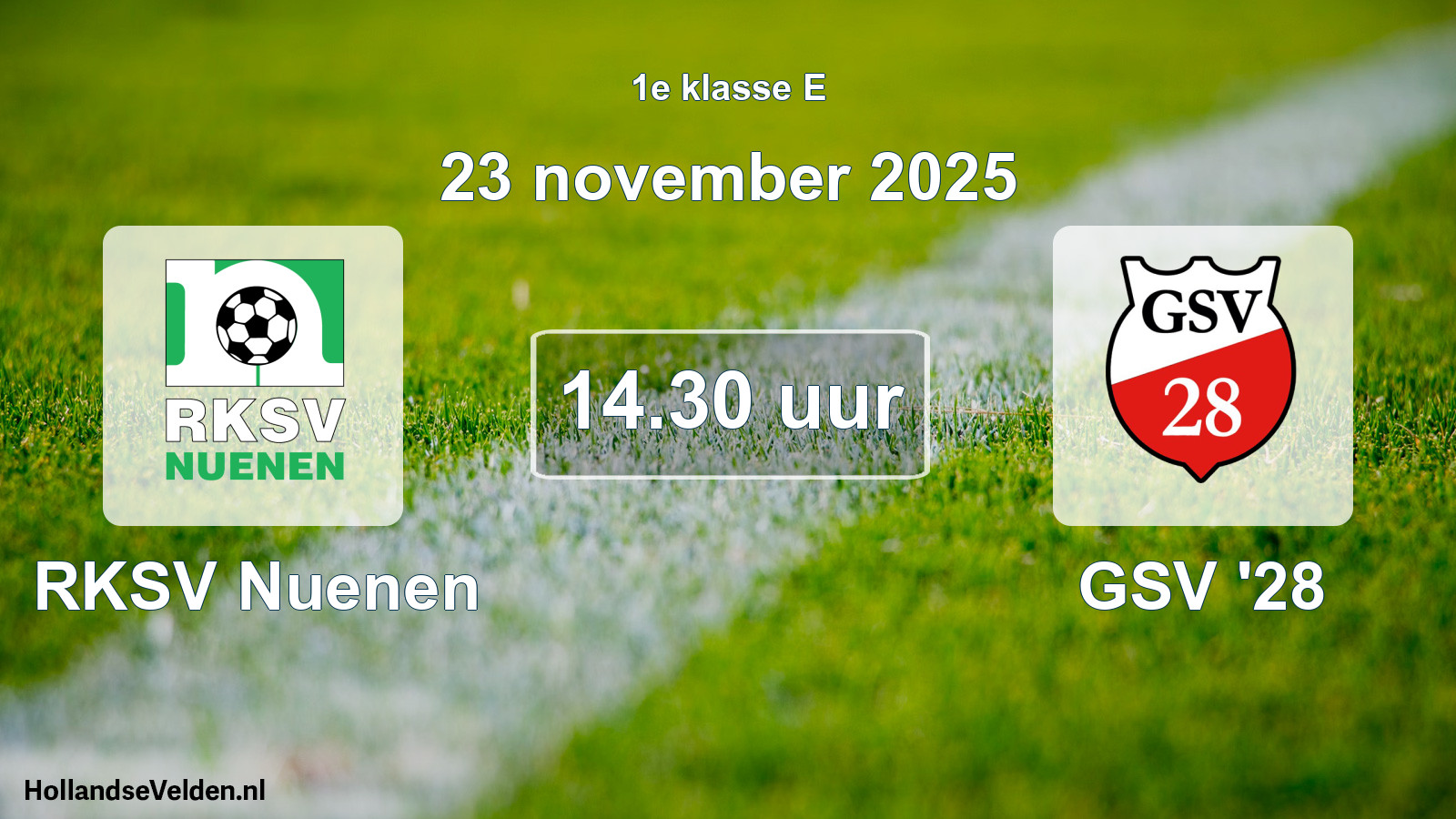 Scheduled Match: RKSV Nuenen - GSV '28 (23 November 2025)