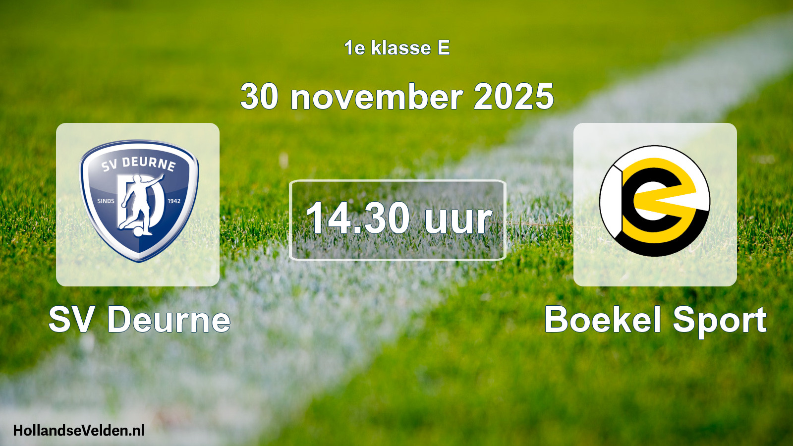 Scheduled Match: SV Deurne - Boekel Sport (30 November 2025)