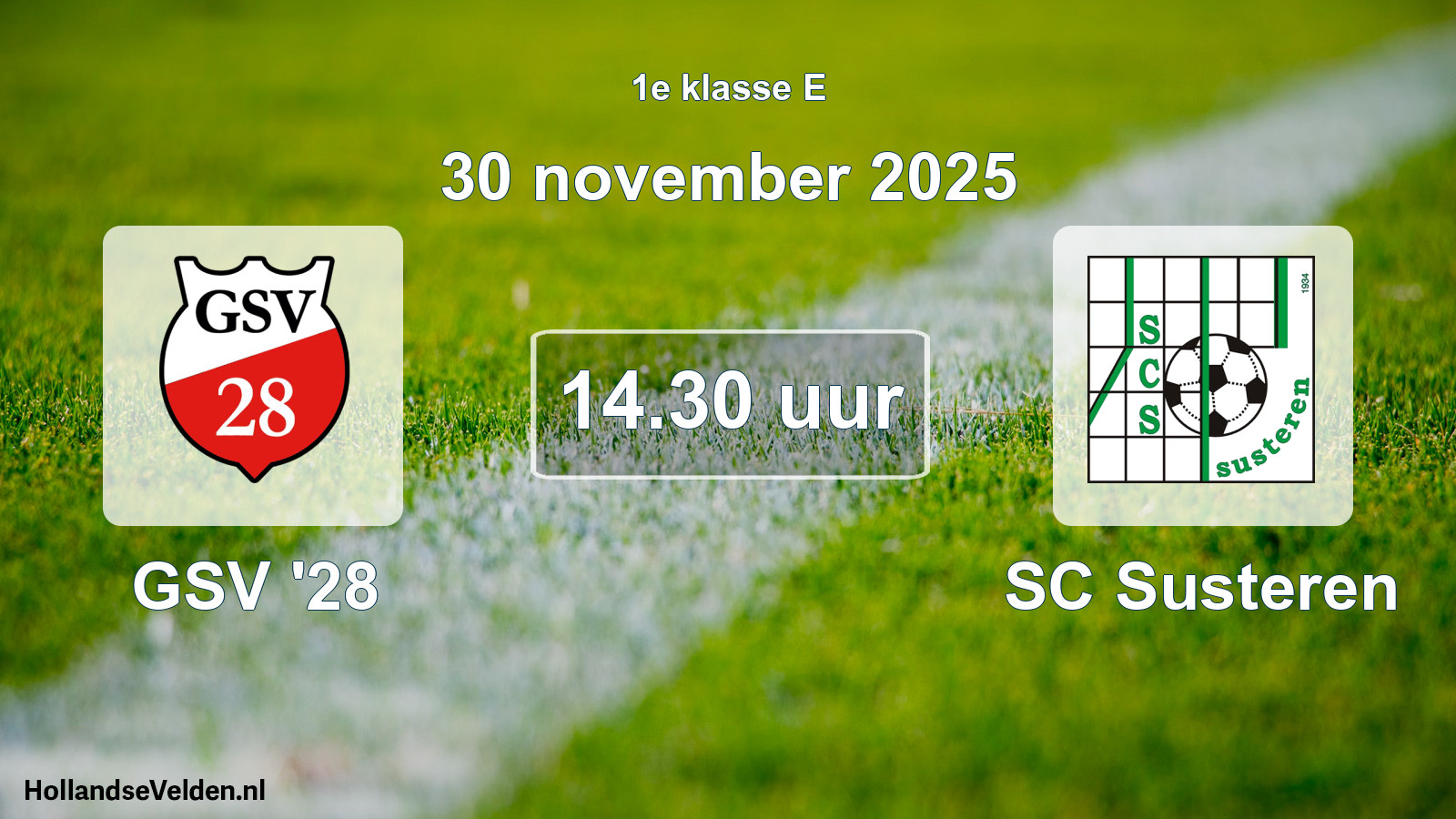 Scheduled Match: GSV '28 - SC Susteren (30 November 2025)