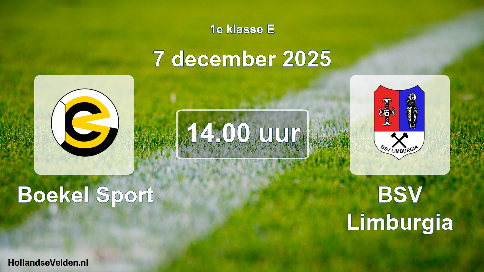 Geplande wedstrijd: Boekel Sport - BSV Limburgia (7 december 2025)