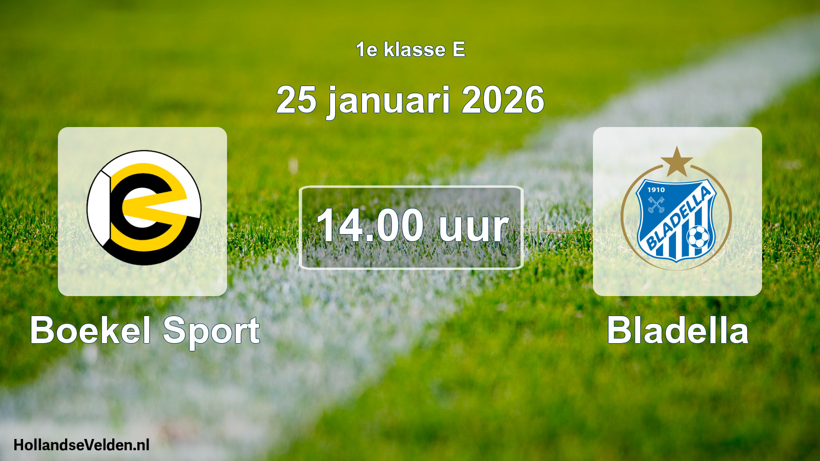 Scheduled Match: Boekel Sport - Bladella (25 January 2026)
