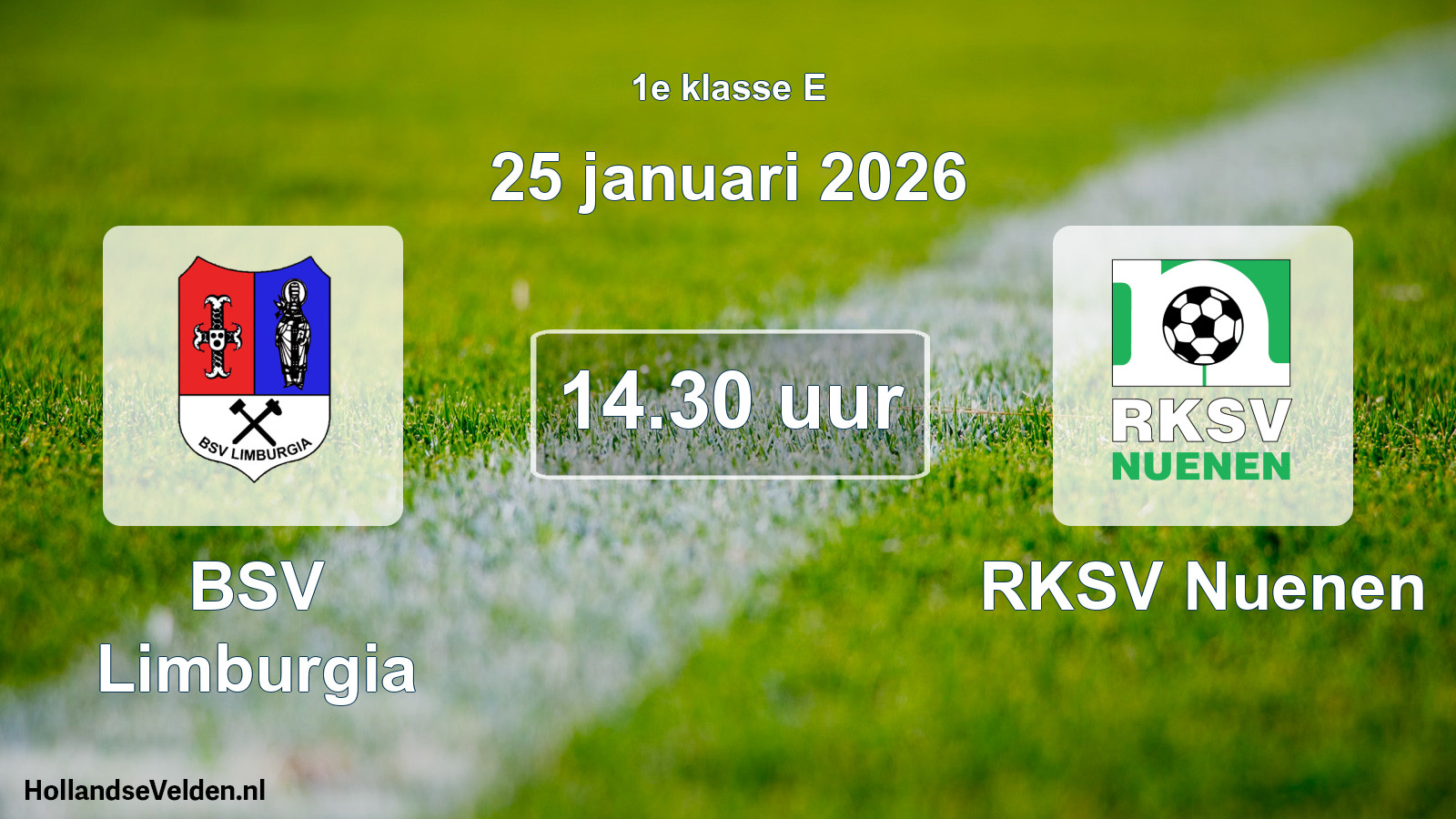 Scheduled Match: BSV Limburgia - RKSV Nuenen (25 January 2026)